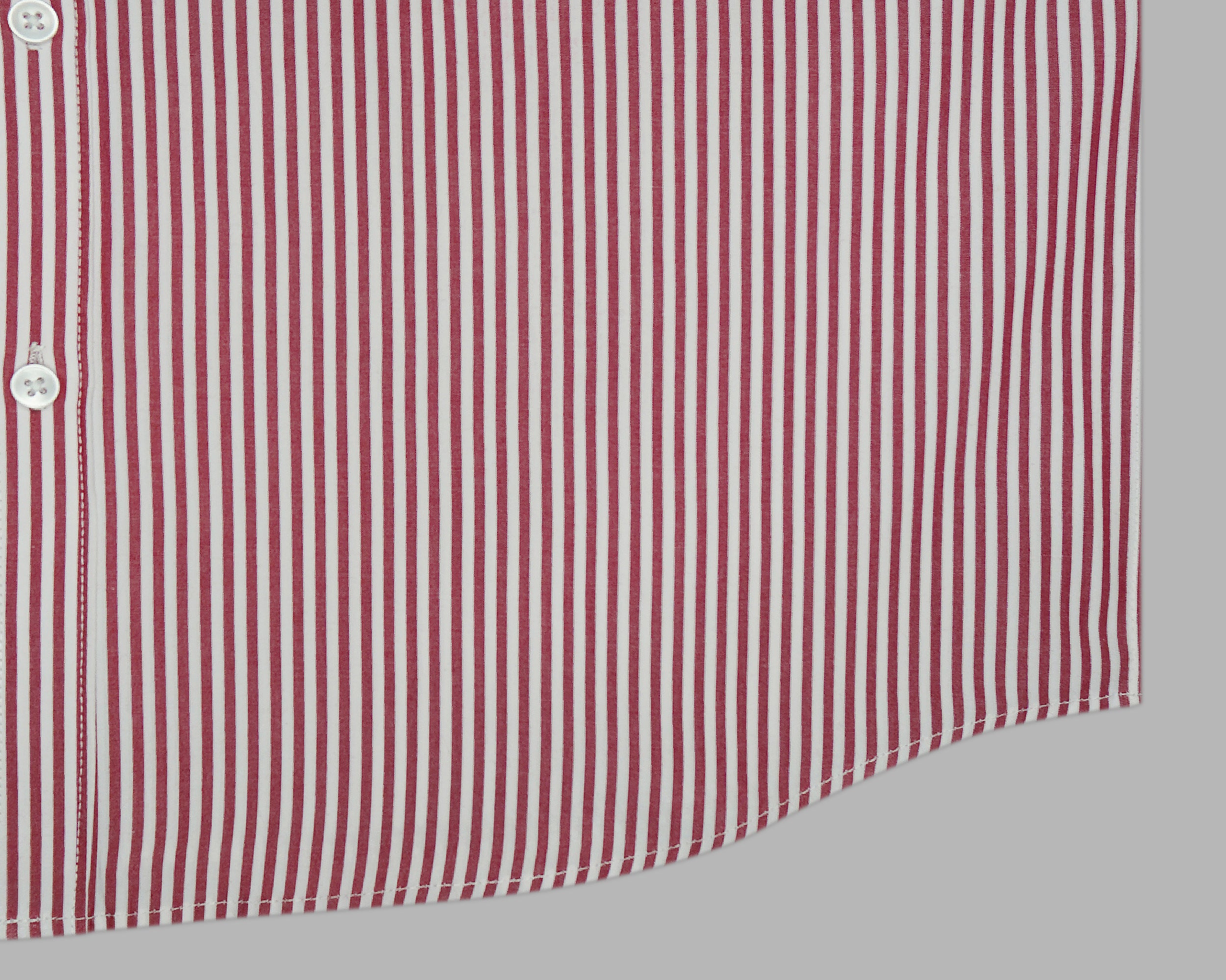 Men's 100% Cotton Striped Full Sleeves Shirts (Red)