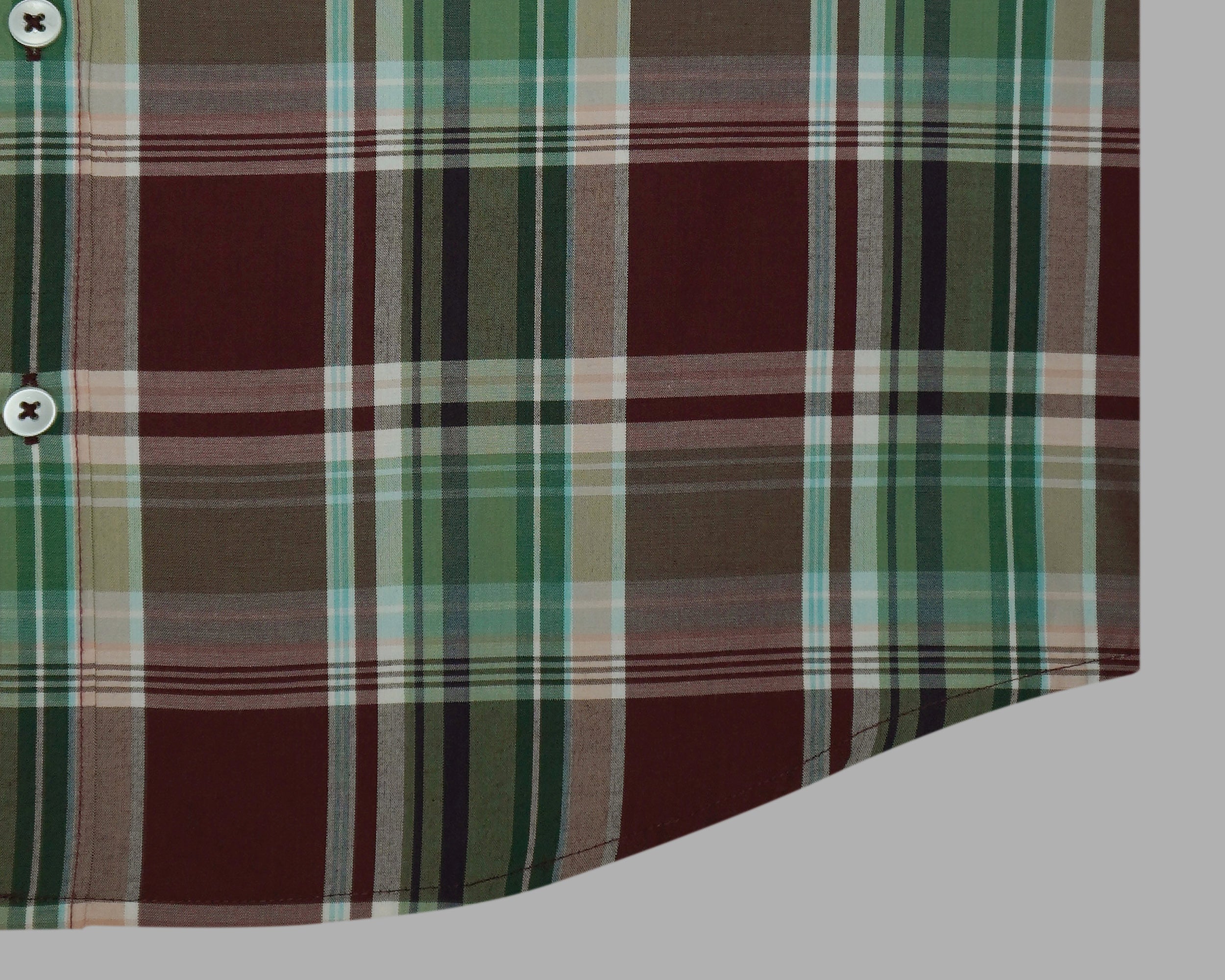 Men's 100% Cotton Checkered Half Sleeves Shirts (Maroon)