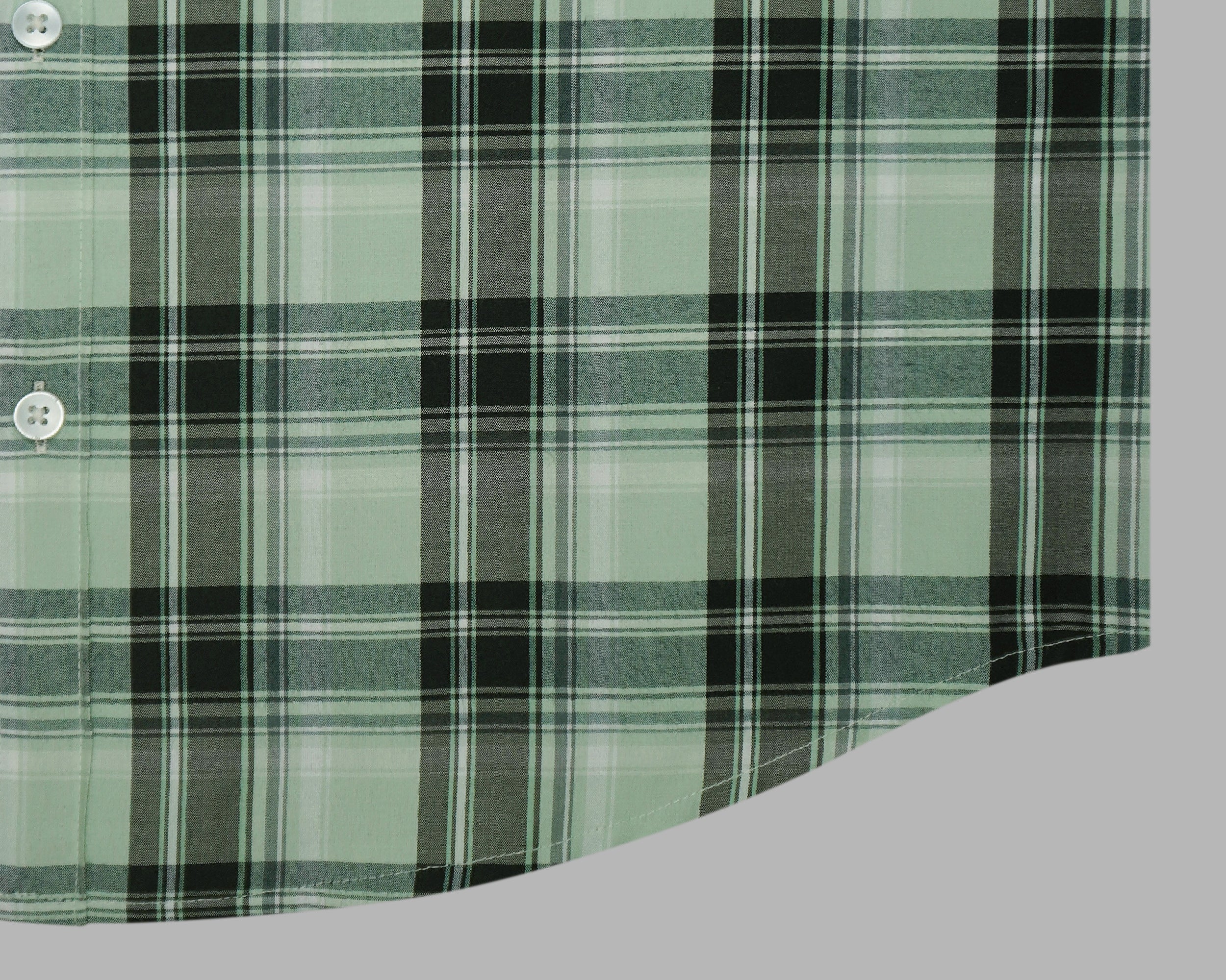 Men's 100% Cotton Checkered Half Sleeves Shirts (Sea green)