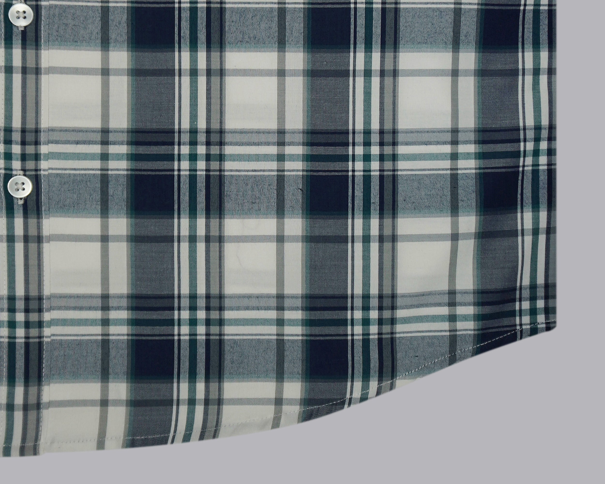 Men's 100% Cotton Checkered Half Sleeves Shirts (Blue)