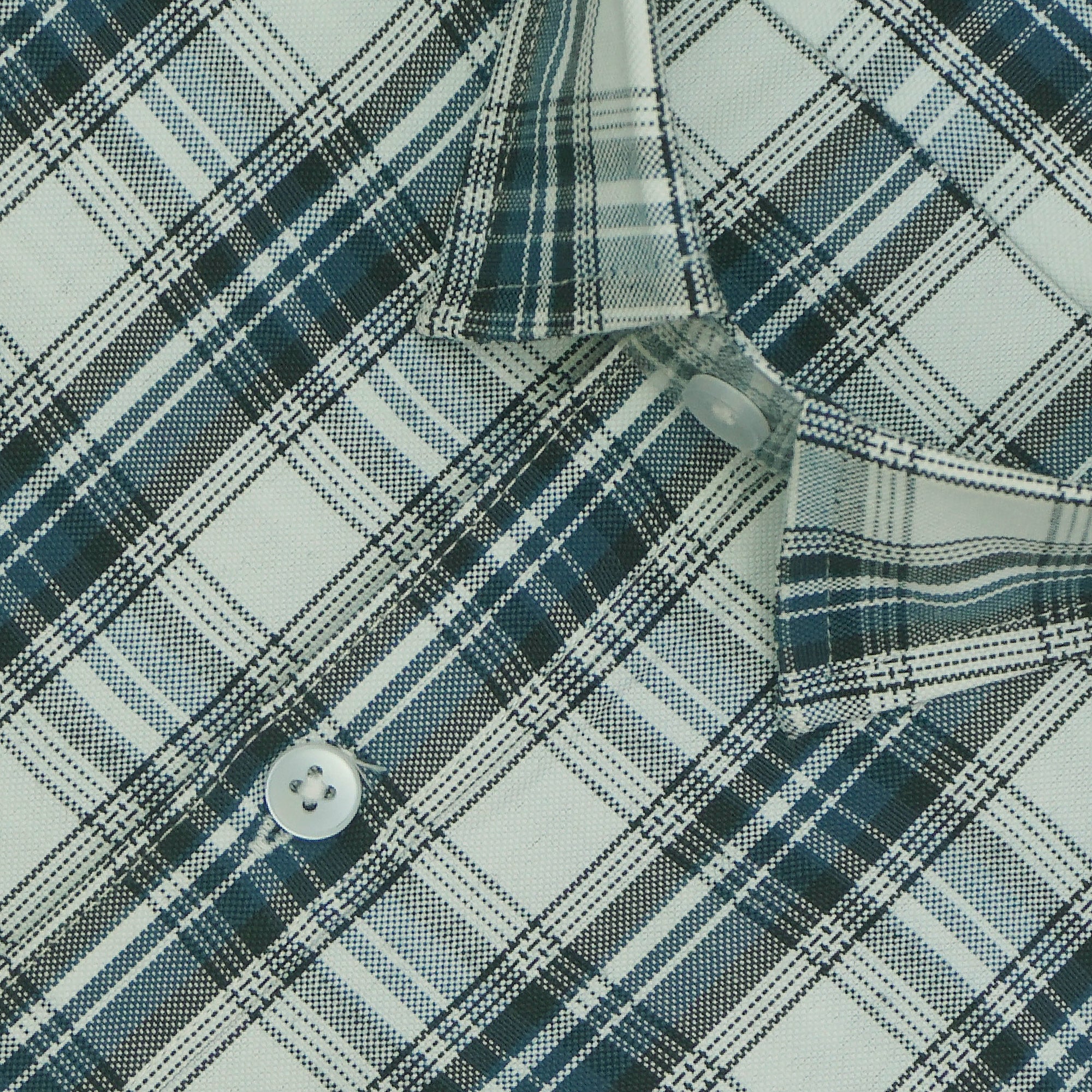 Men's Cotton Linen Checkered Half Sleeves Shirts (Multicolor)