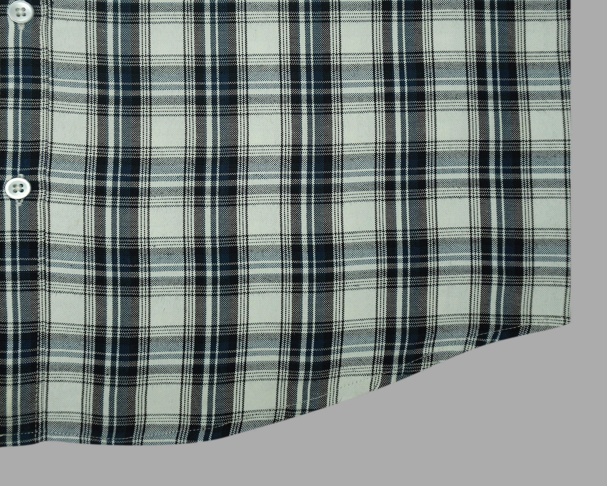 Men's Cotton Linen Checkered Half Sleeves Shirts (Multicolor)