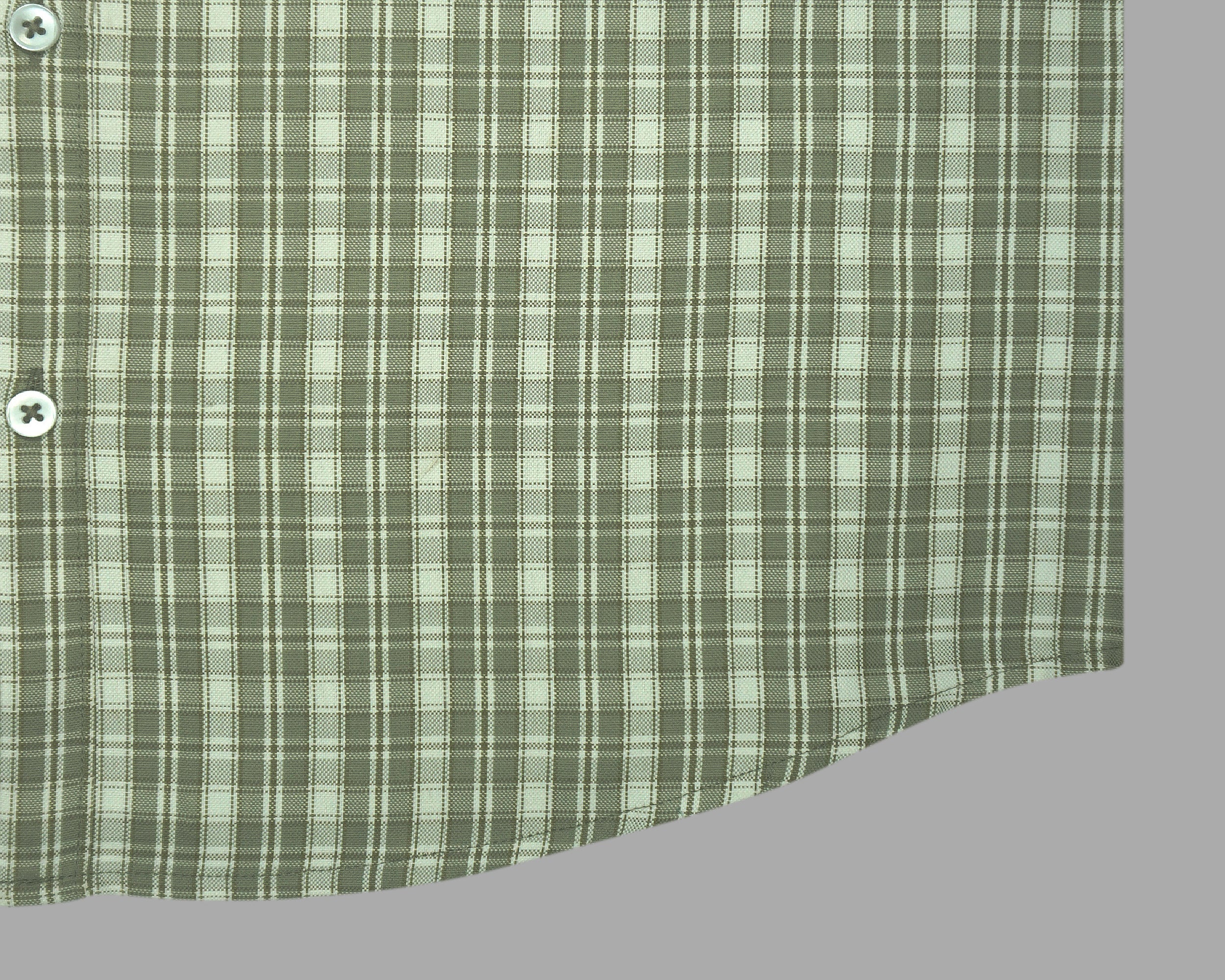 Men's Cotton Linen Checkered Half Sleeves Shirts (Beige)