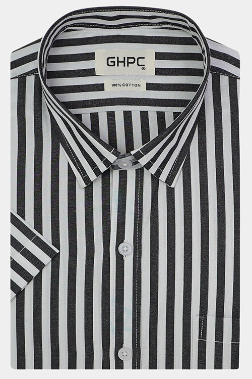 Men's 100% Cotton Candy Striped Half Sleeves Shirt (Black) FSH407602_1_0593fdd0-2cd8-4028-b1fd-5c68b9ecd912