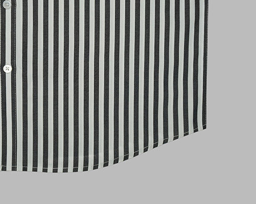 Men's 100% Cotton Candy Striped Half Sleeves Shirt (Black) FSH407602_6