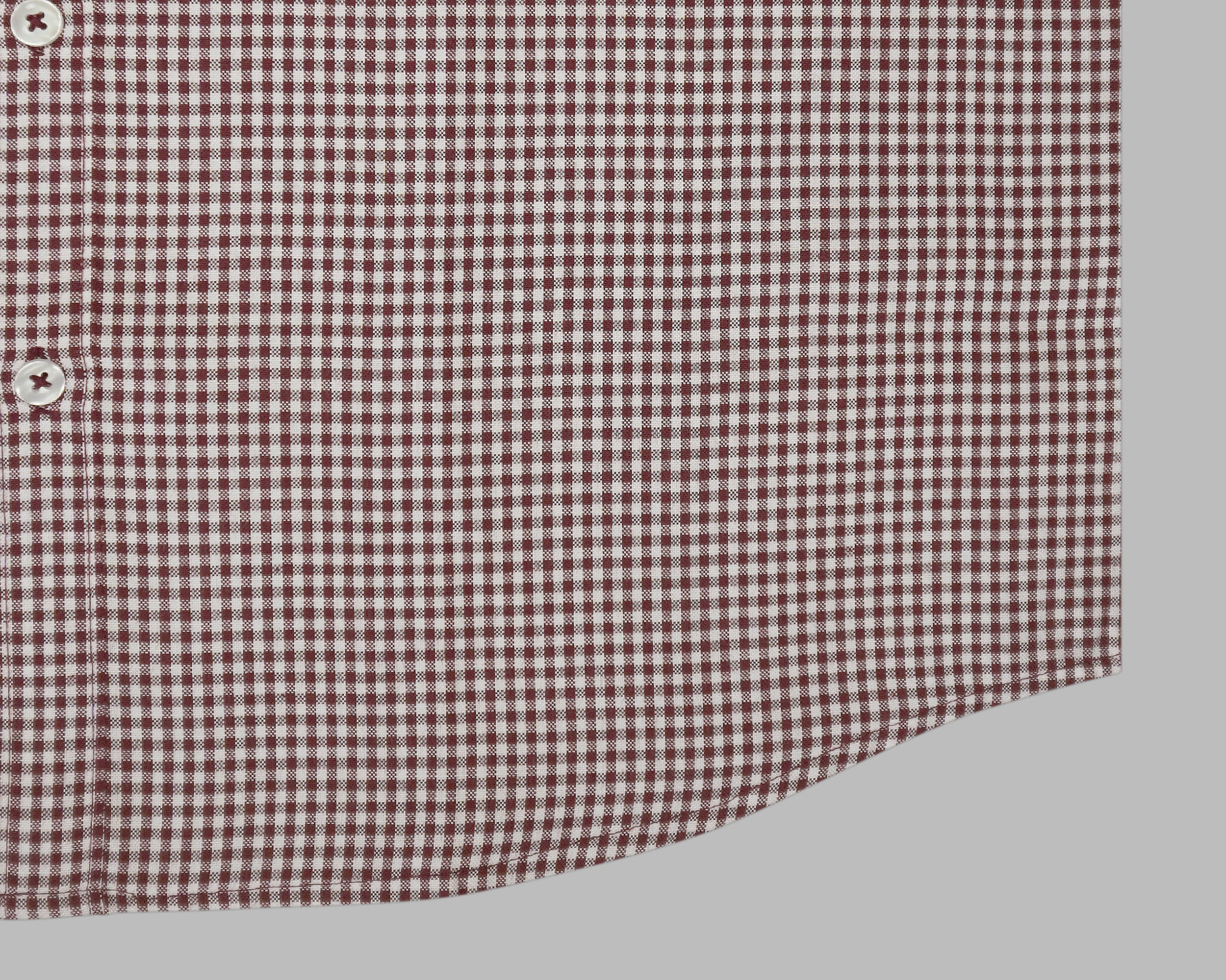 Men's 100% Cotton Checkered Half Sleeves Shirt (Wine)