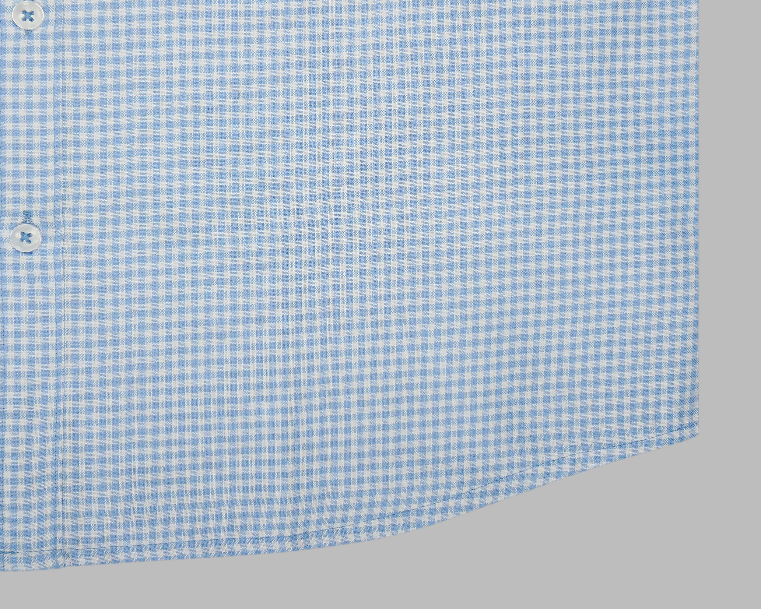 Men's 100% Cotton Checkered Half Sleeves Shirt (Blue)