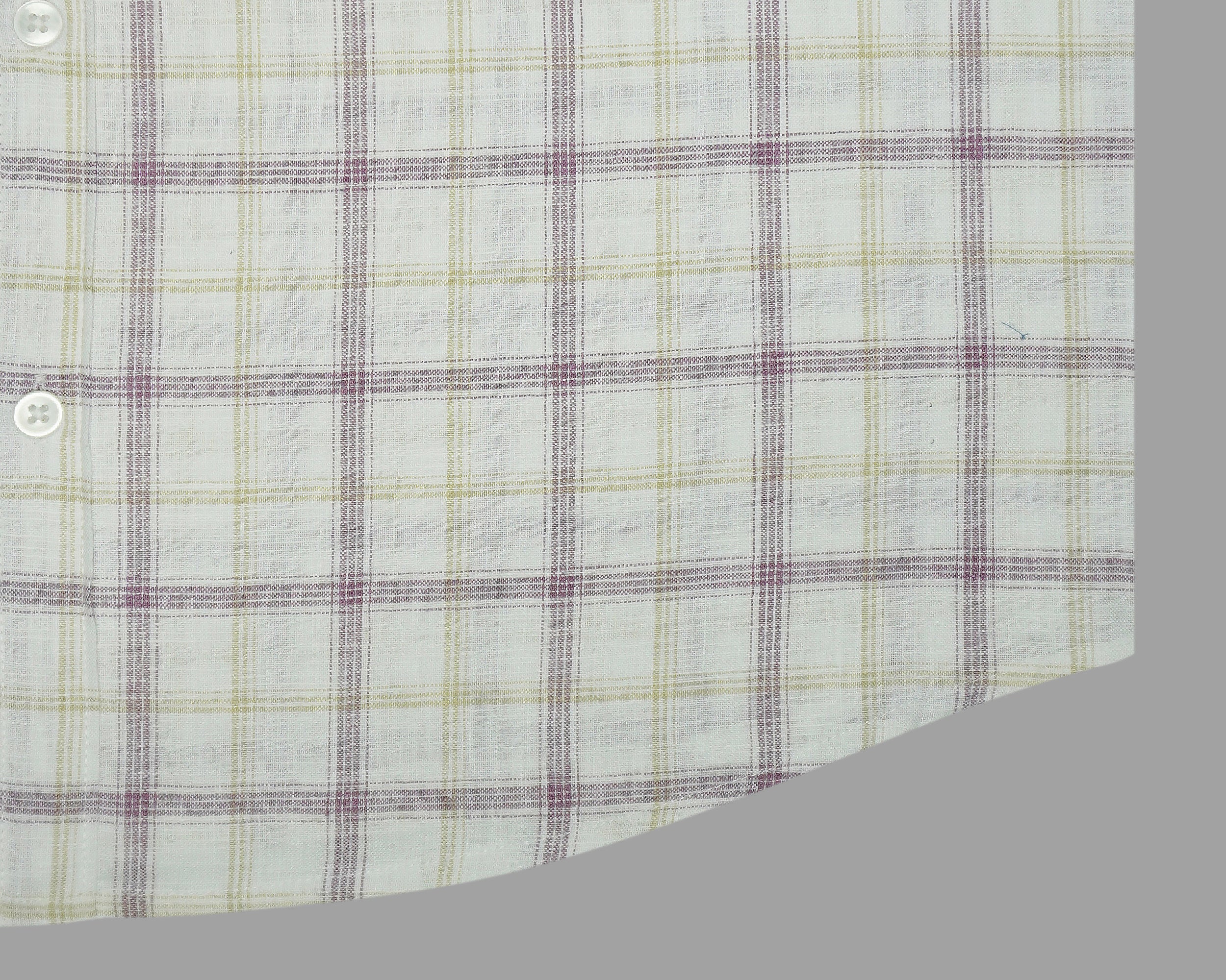 Men's Cotton Linen Checkered Half Sleeves Shirt (Wine)