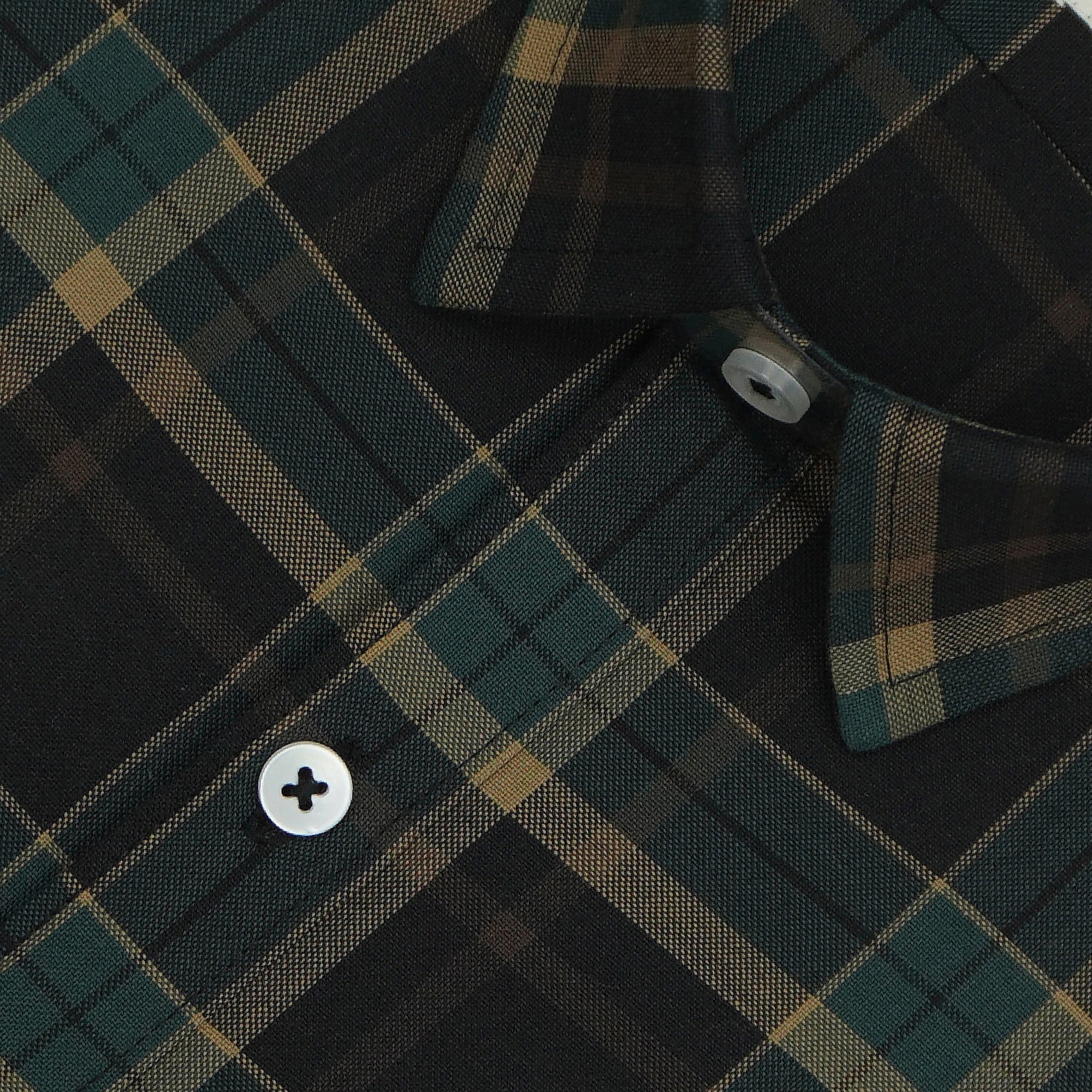 Men's 100% Cotton Checkered Half Sleeves Shirts (Multicolor)