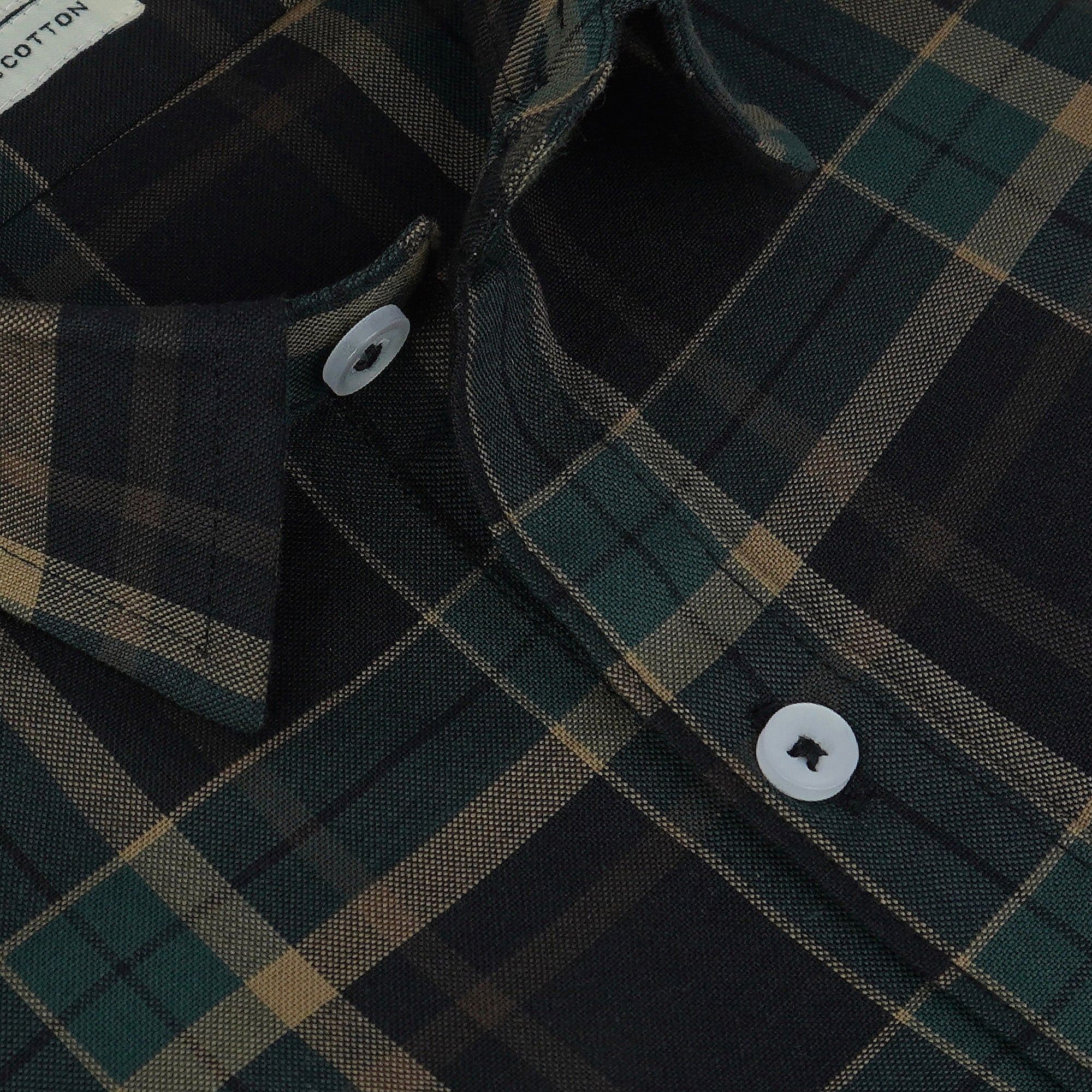 Men's 100% Cotton Checkered Half Sleeves Shirts (Multicolor)