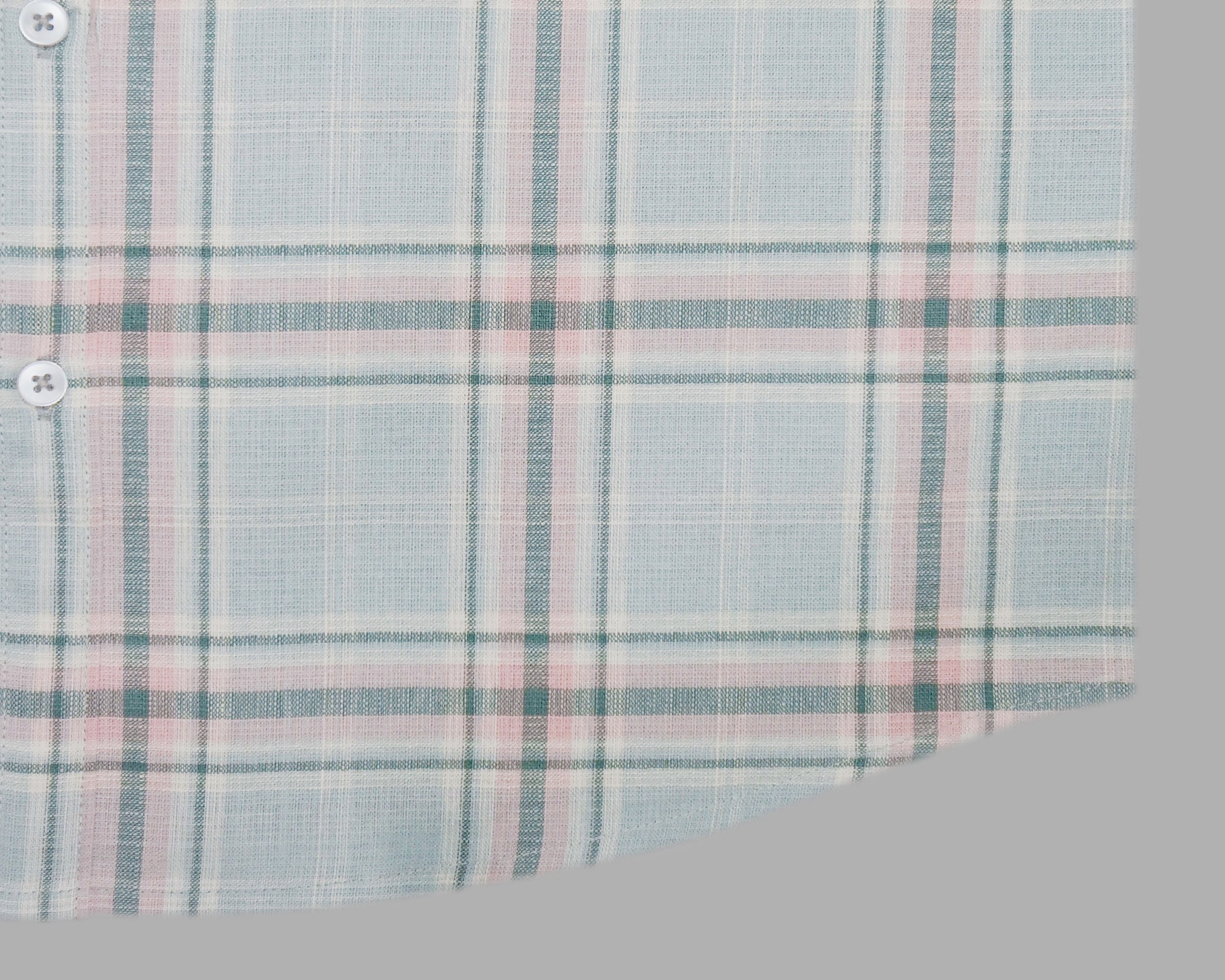 Men's 100% Cotton Checkered Half Sleeves Shirts (Blue)