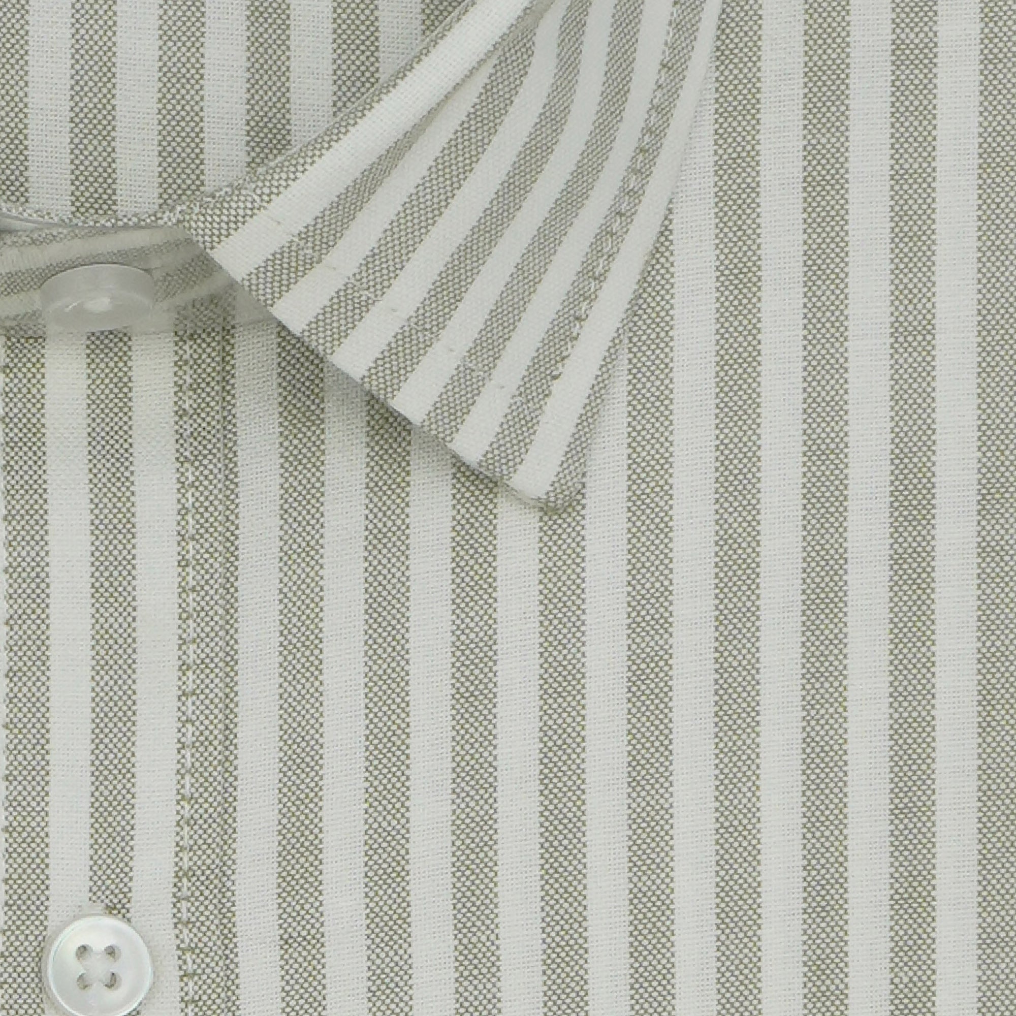 Men's 100% Cotton Striped Half Sleeves Shirts (Beige)