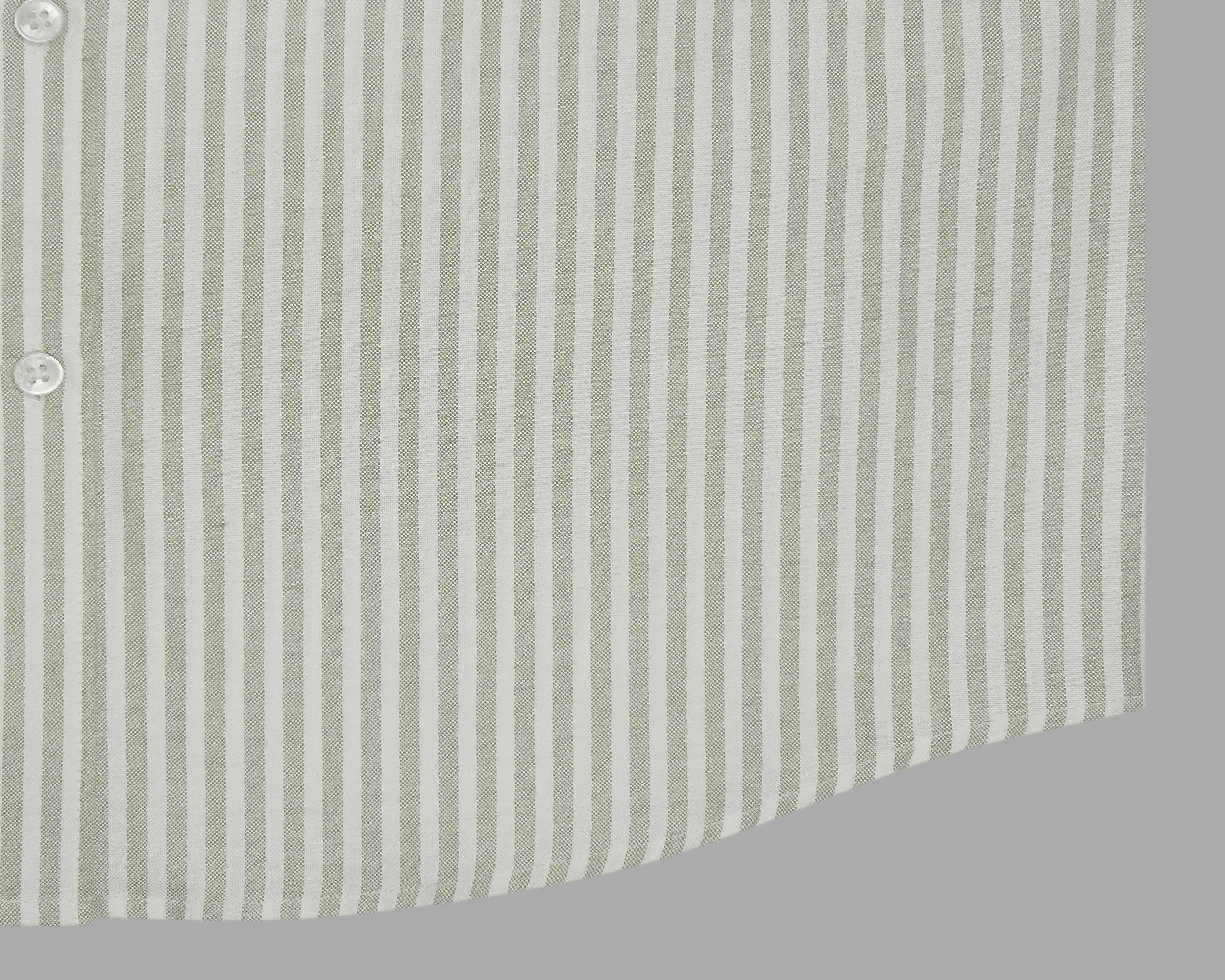 Men's 100% Cotton Striped Half Sleeves Shirts (Beige)