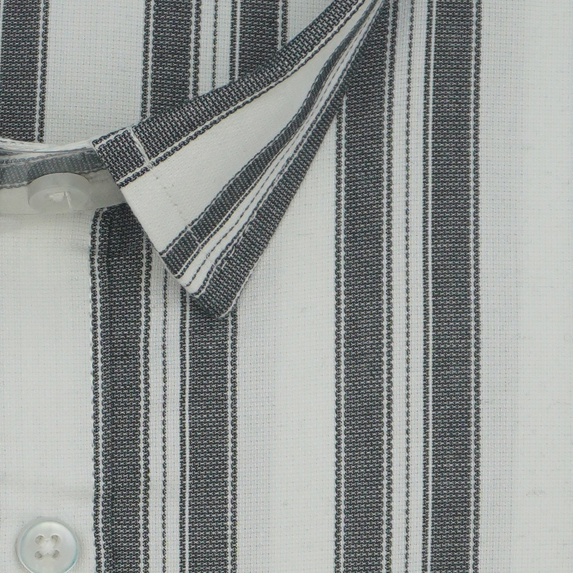 Men's 100% Cotton Striped Half Sleeves Shirts (Black)