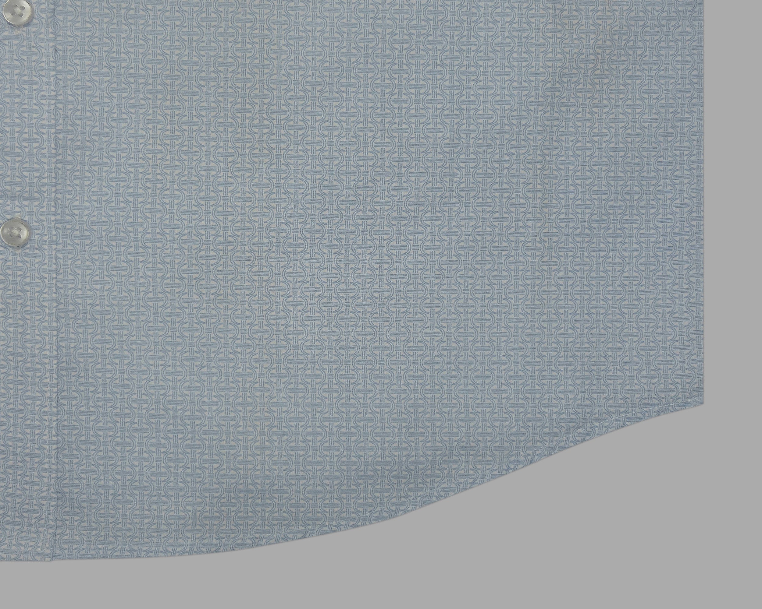 Men's 100% Cotton Printed Half Sleeves Shirts (Blue)
