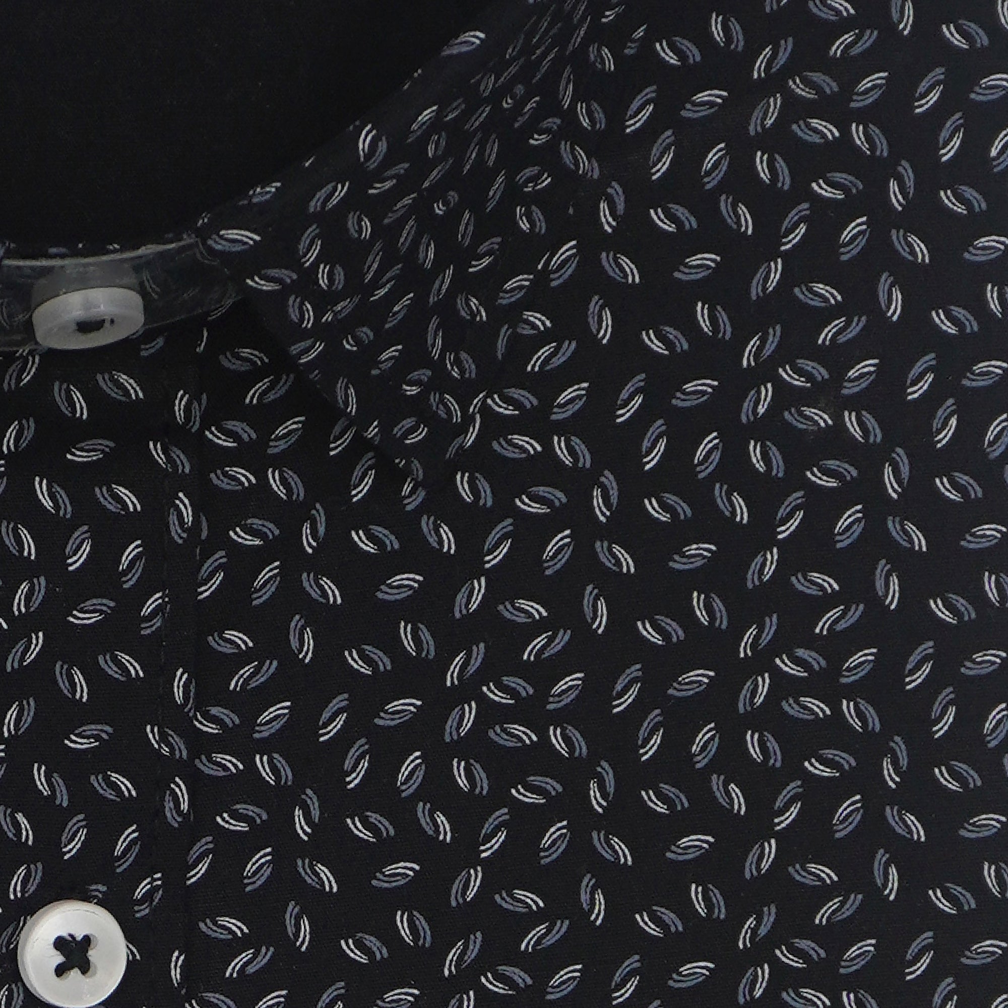 Men's 100% Cotton Printed Half Sleeves Shirts (Black)
