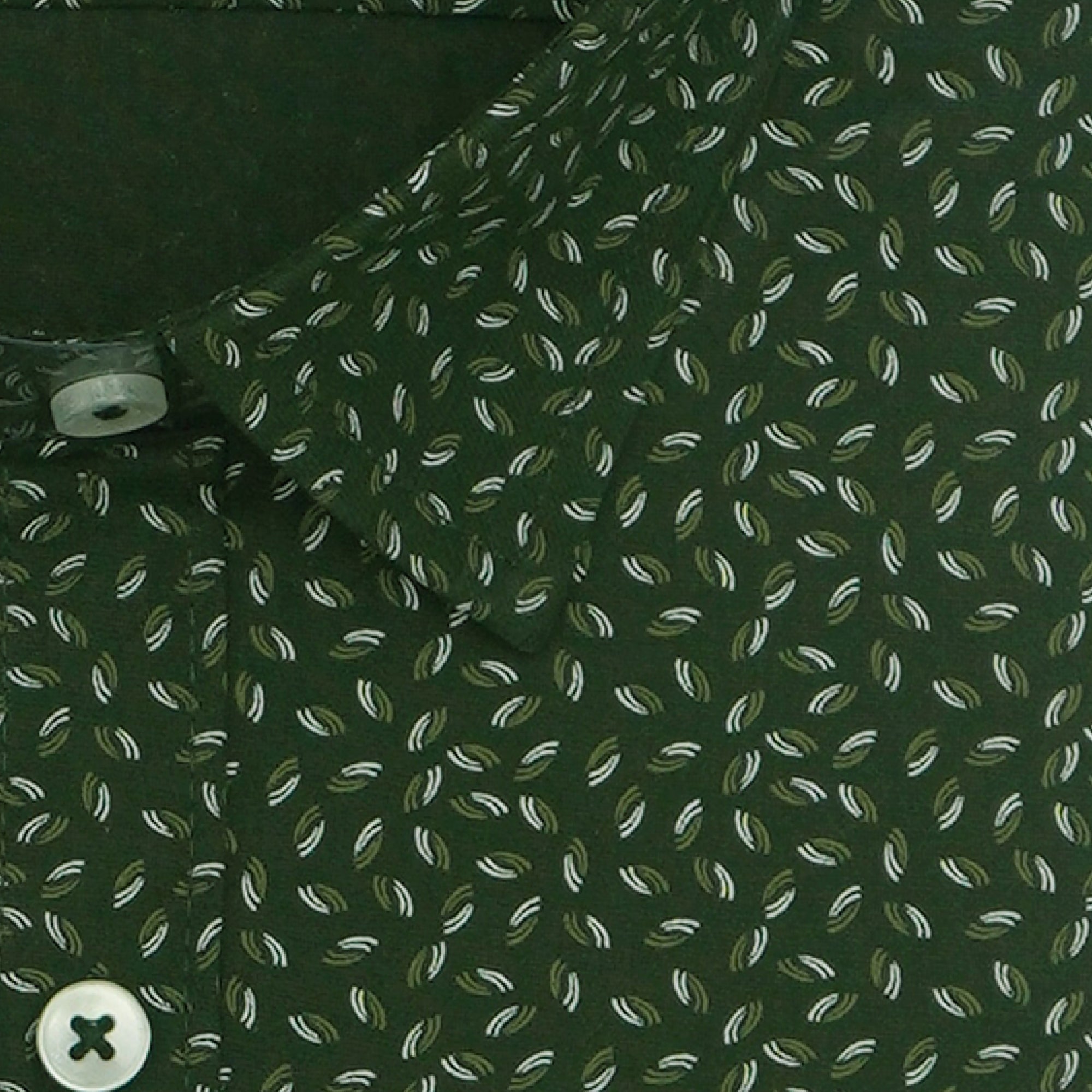 Men's 100% Cotton Printed Half Sleeves Shirts (Green)