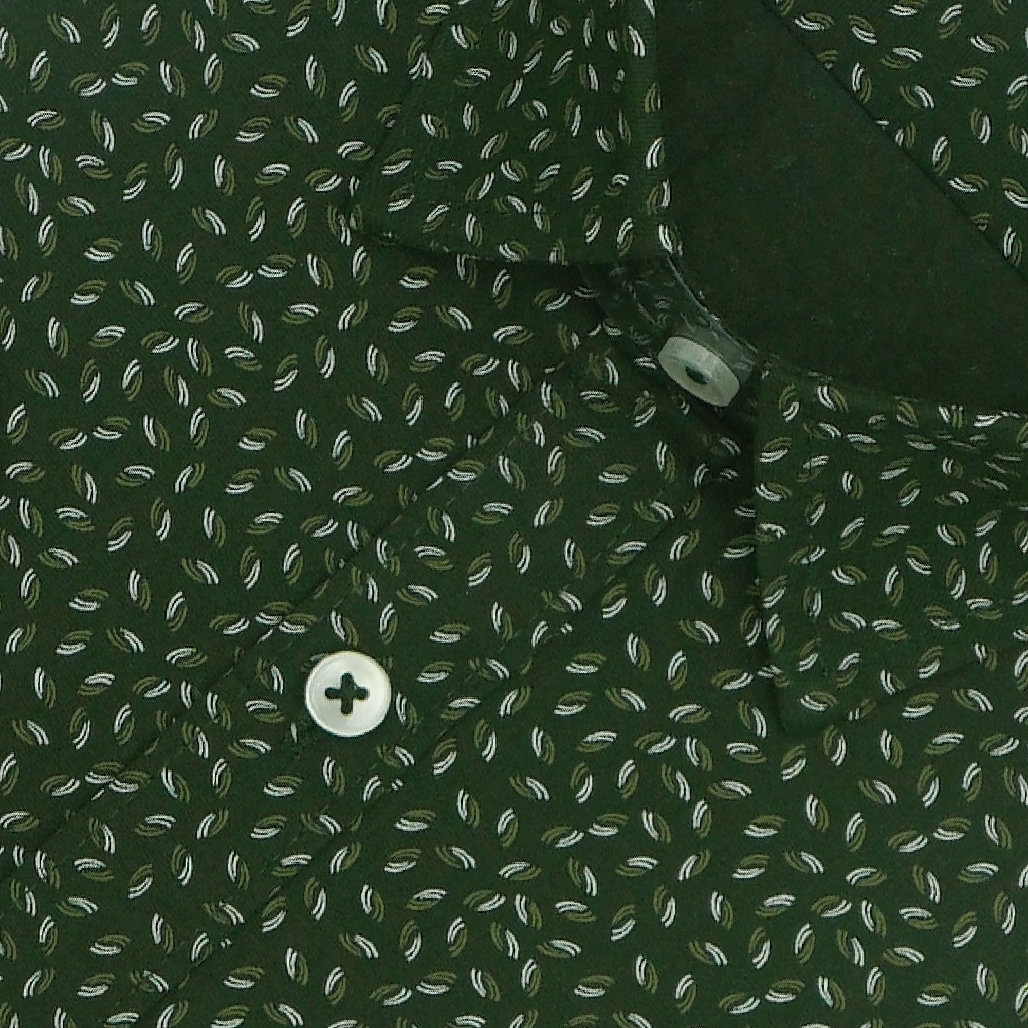 Men's 100% Cotton Printed Half Sleeves Shirts (Green)