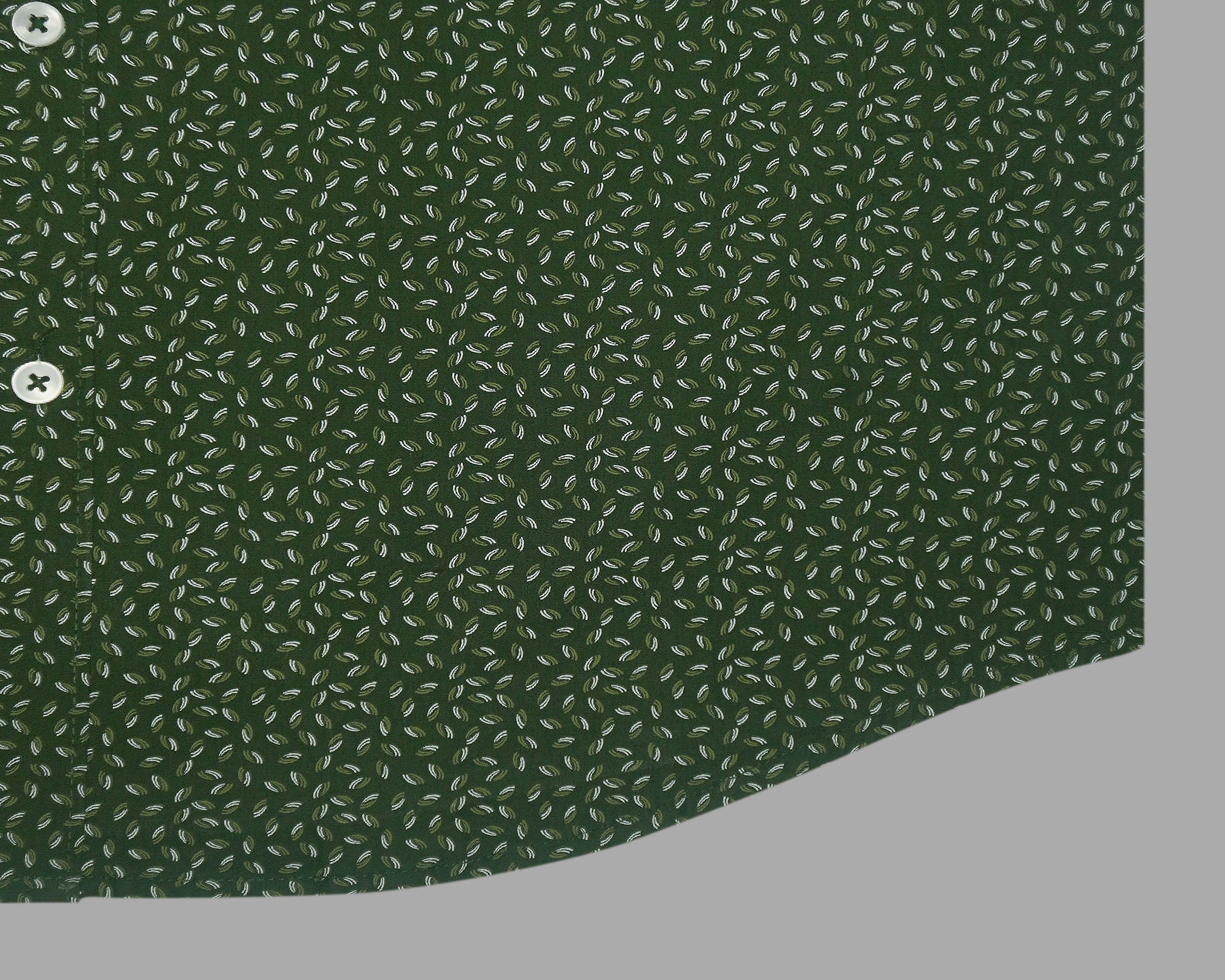 Men's 100% Cotton Printed Half Sleeves Shirts (Green)