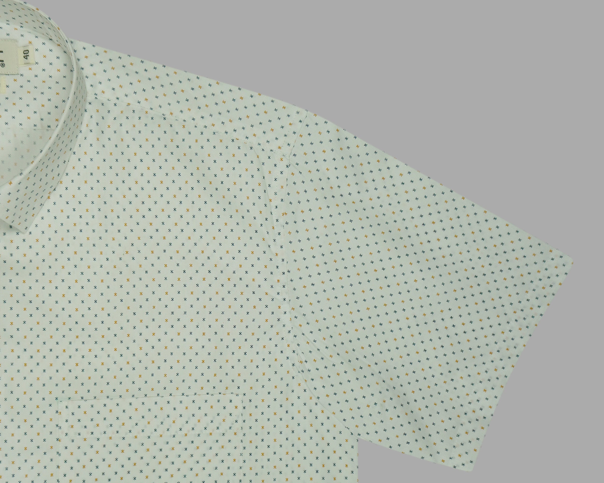 Men's 100% Cotton Printed Half Sleeves Shirts (Yellow)