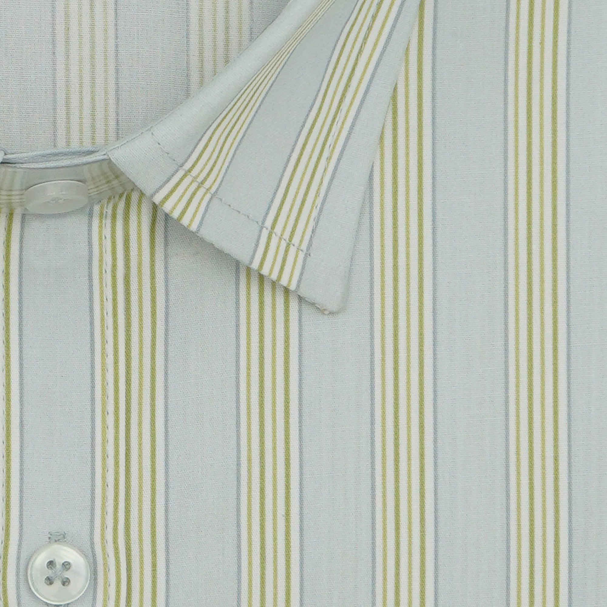Men's 100% Cotton Striped Half Sleeves Shirts (Grey)