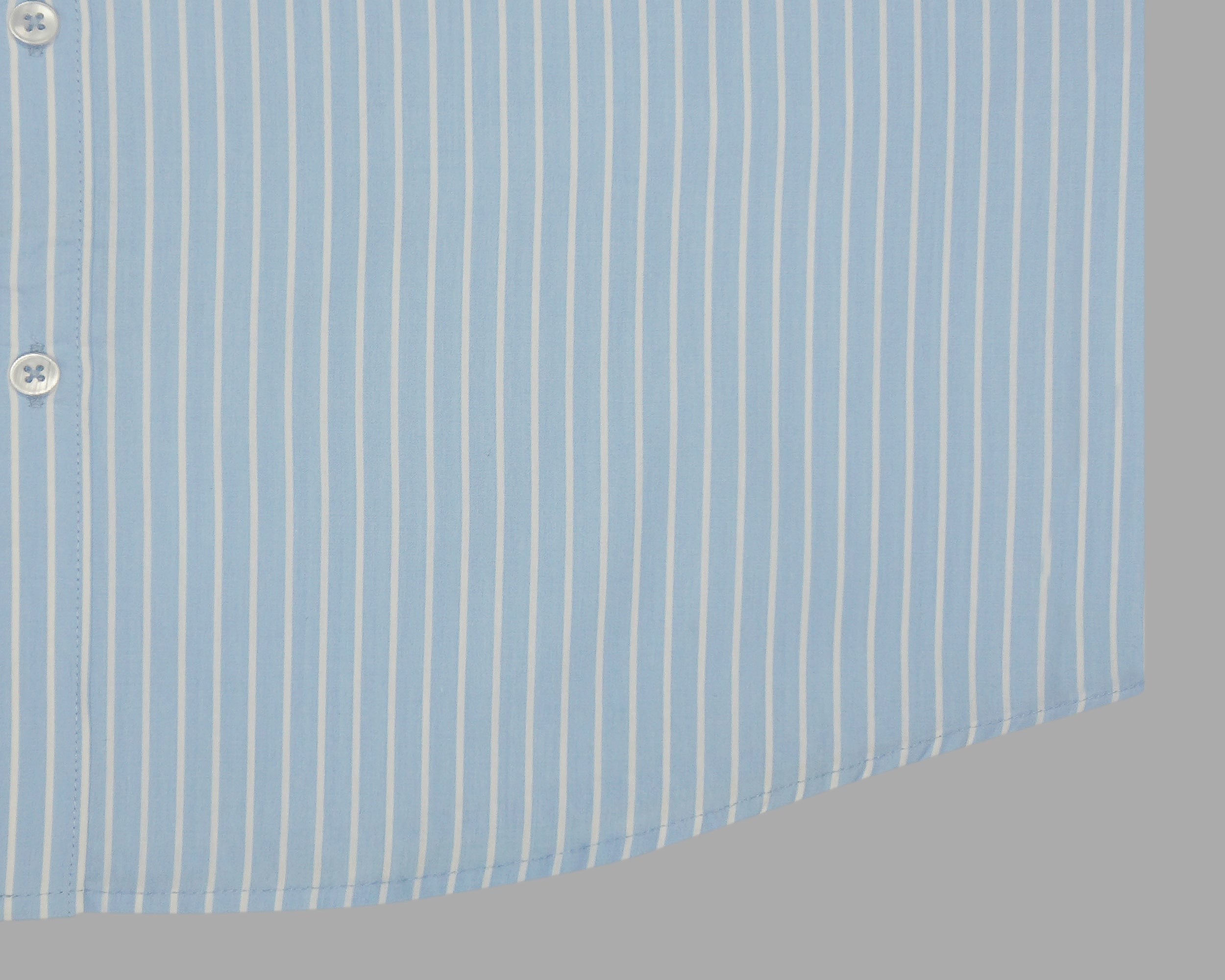 Men's 100% Cotton Striped Half Sleeves Shirts (Blue)