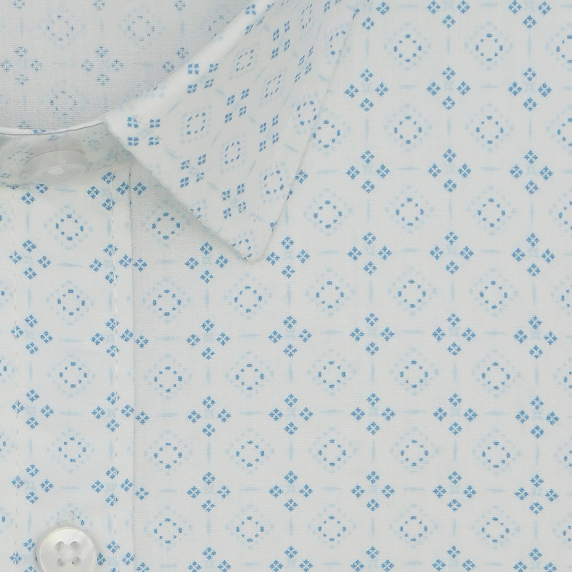 Men's 100% Cotton Printed Half Sleeves Shirts (Blue)