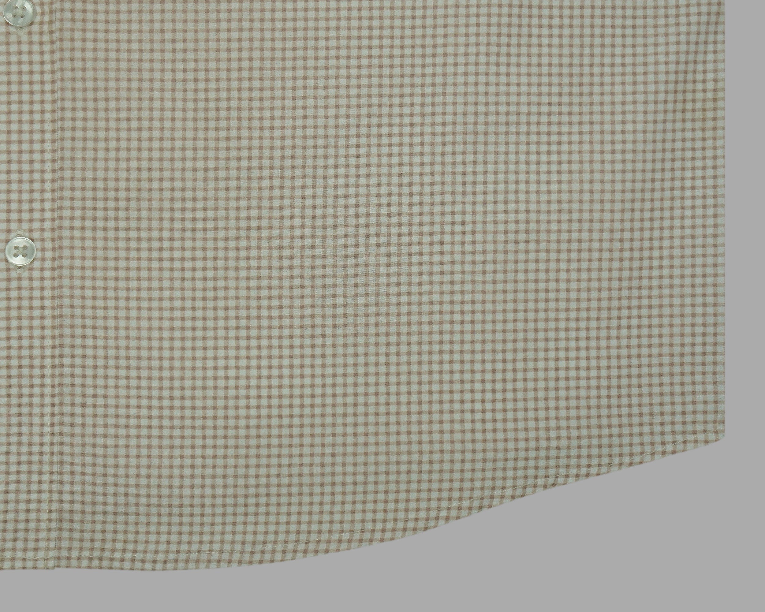 Men's 100% Cotton Checkered Half Sleeves Shirts (Brown)