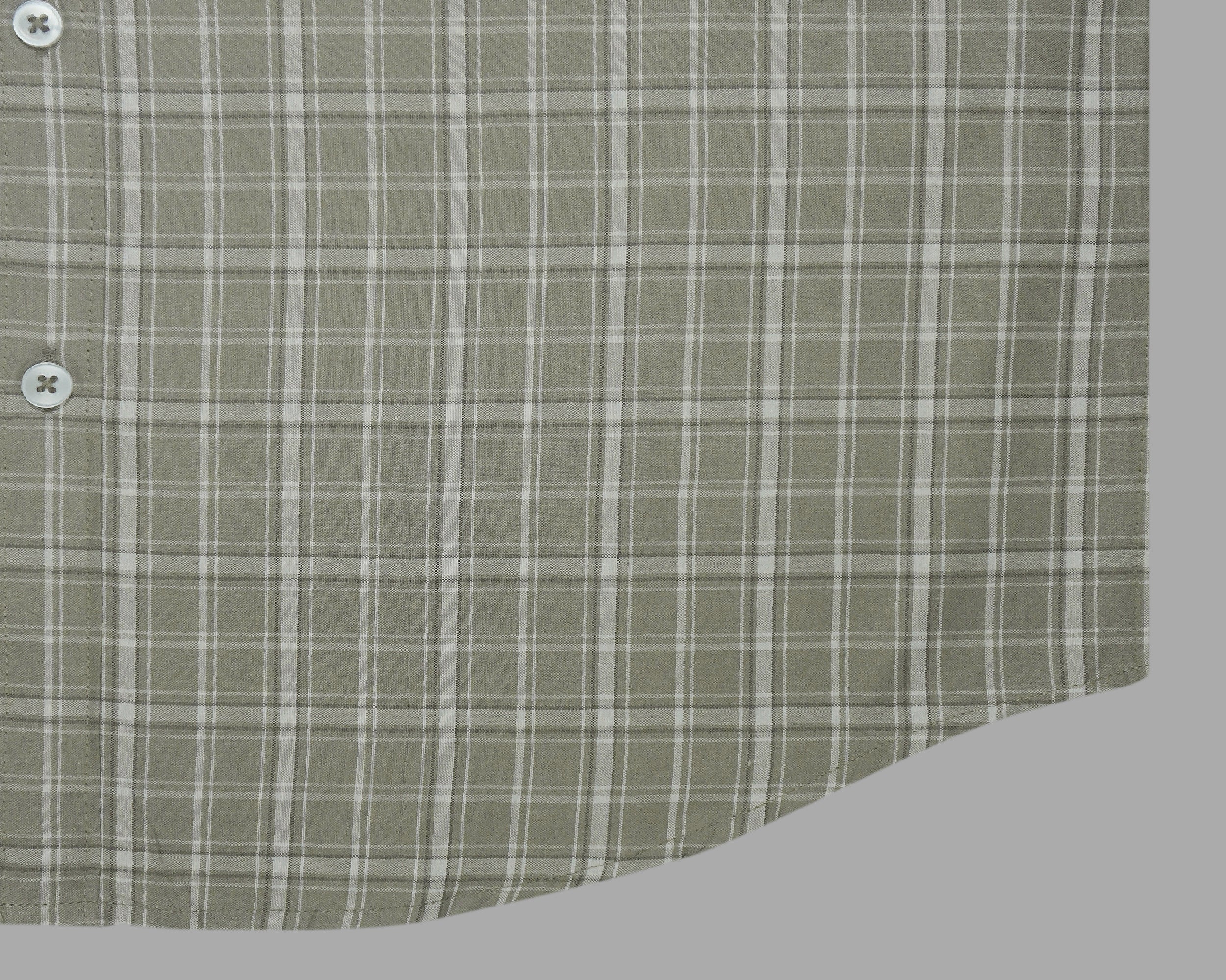 Men's 100% Cotton Checkered Half Sleeves Shirts (Grey)