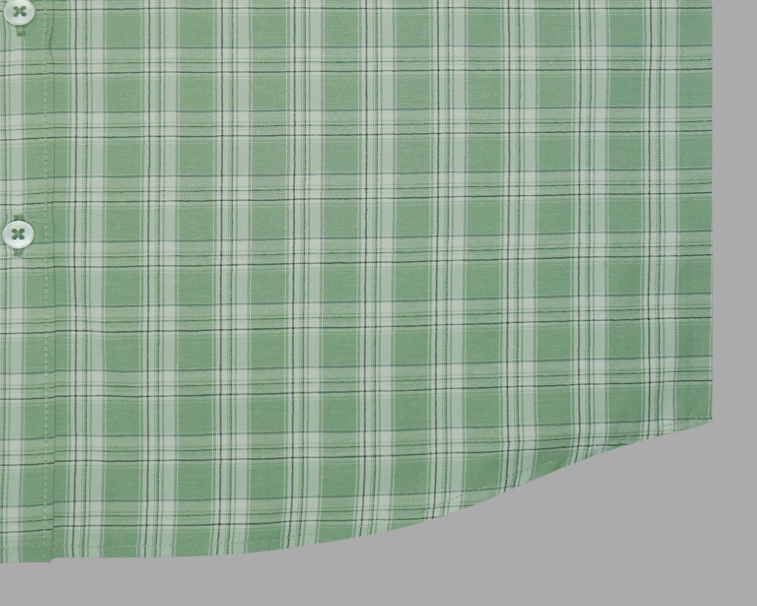 Men's 100% Cotton Checkered Half Sleeves Shirts (Green)