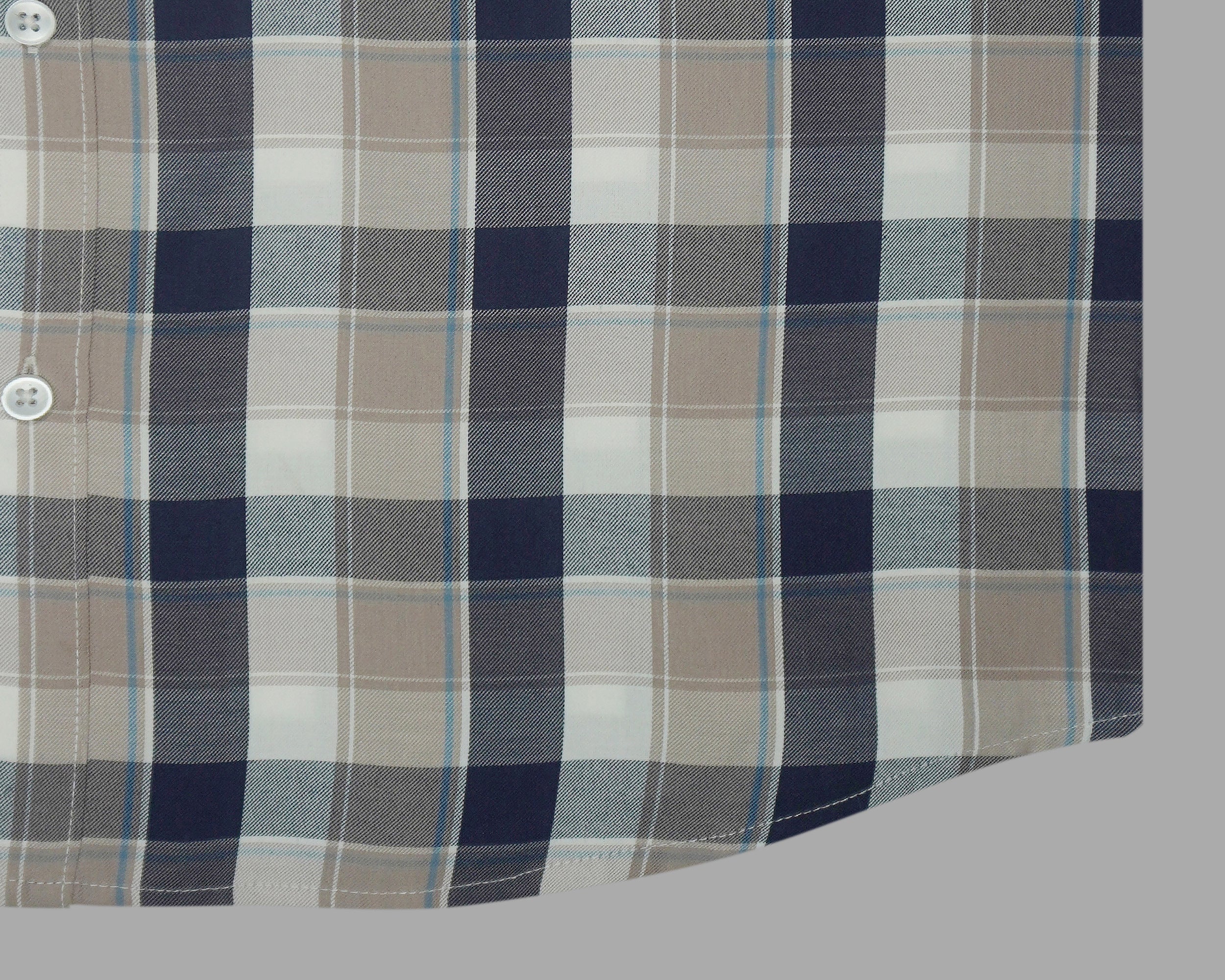 Men's 100% Cotton Checkered Half Sleeves Shirts (Brown)