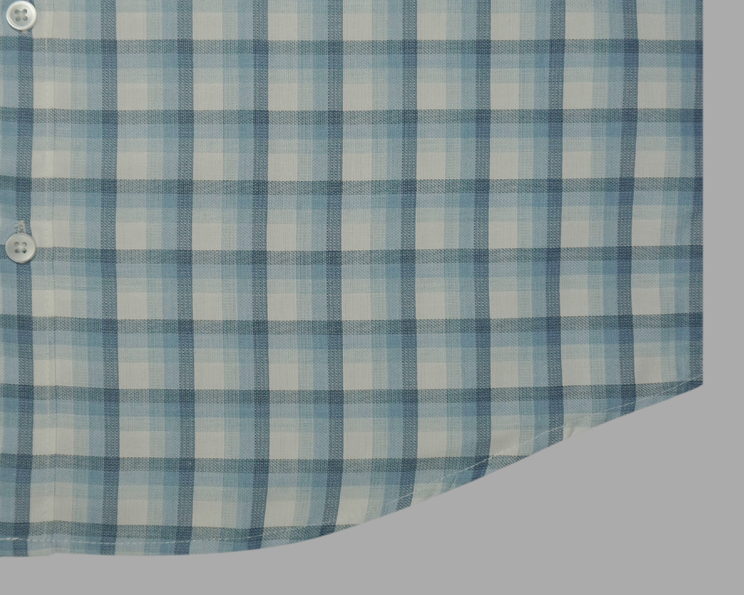 Men's 100% Cotton Checkered Half Sleeves Shirts (Blue)