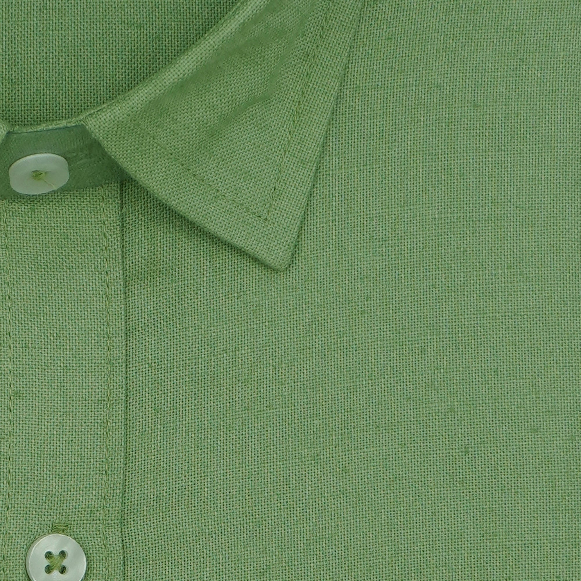 Men's 100% Cotton Plain Solid Half Sleeves Shirt (Bottle Green)