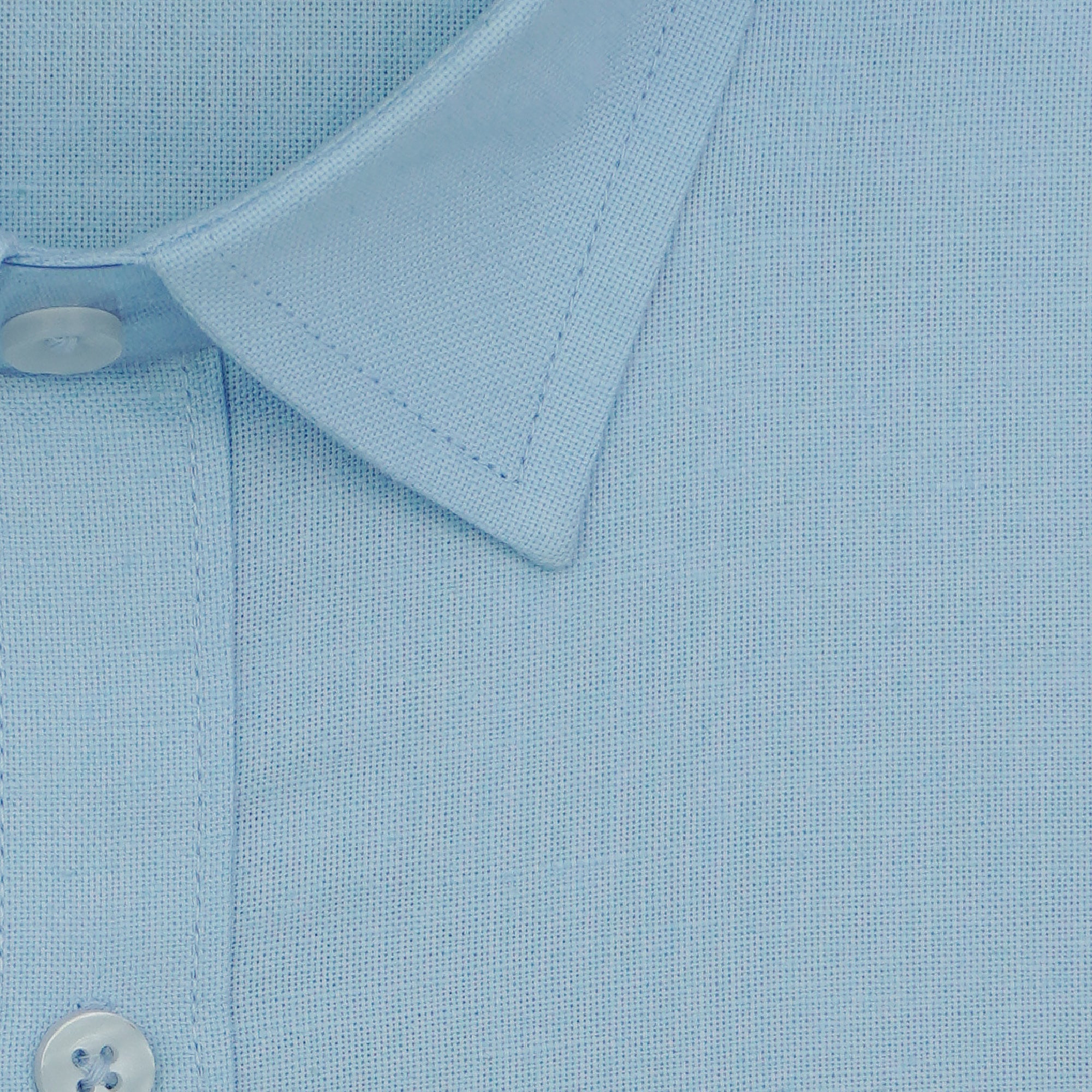 Men's 100% Cotton Plain Solid Half Sleeves Shirt (Sky Blue)