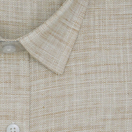 Men's 100% Cotton Self Design Half Sleeves Shirt (Brown) FSH511619_2