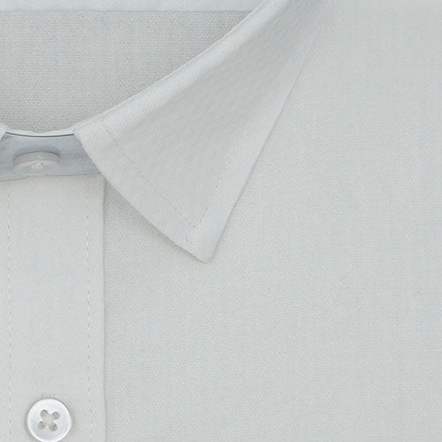 Men's 100% Cotton Self Design Half Sleeves Shirt (White) FSH512001_2