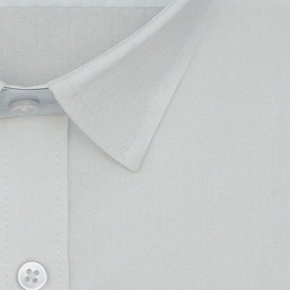 Men's 100% Cotton Self Design Half Sleeves Shirt (White) FSH512001_2