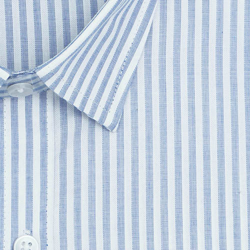 Men's 100% Cotton Candy Striped Half Sleeves Shirt (Blue) FSH515547_2