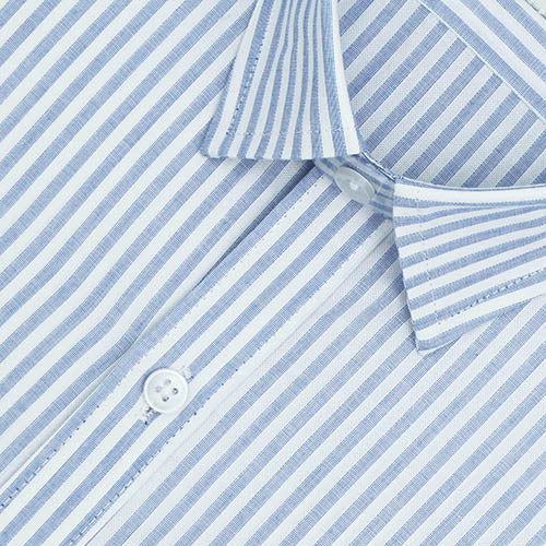Men's 100% Cotton Candy Striped Half Sleeves Shirt (Blue) FSH515547_3