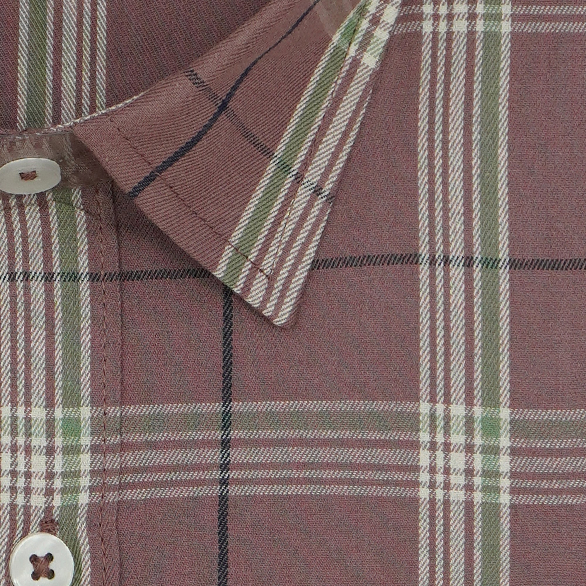 Men's 100% Cotton Checkered Half Sleeves Shirt (Multicolor)