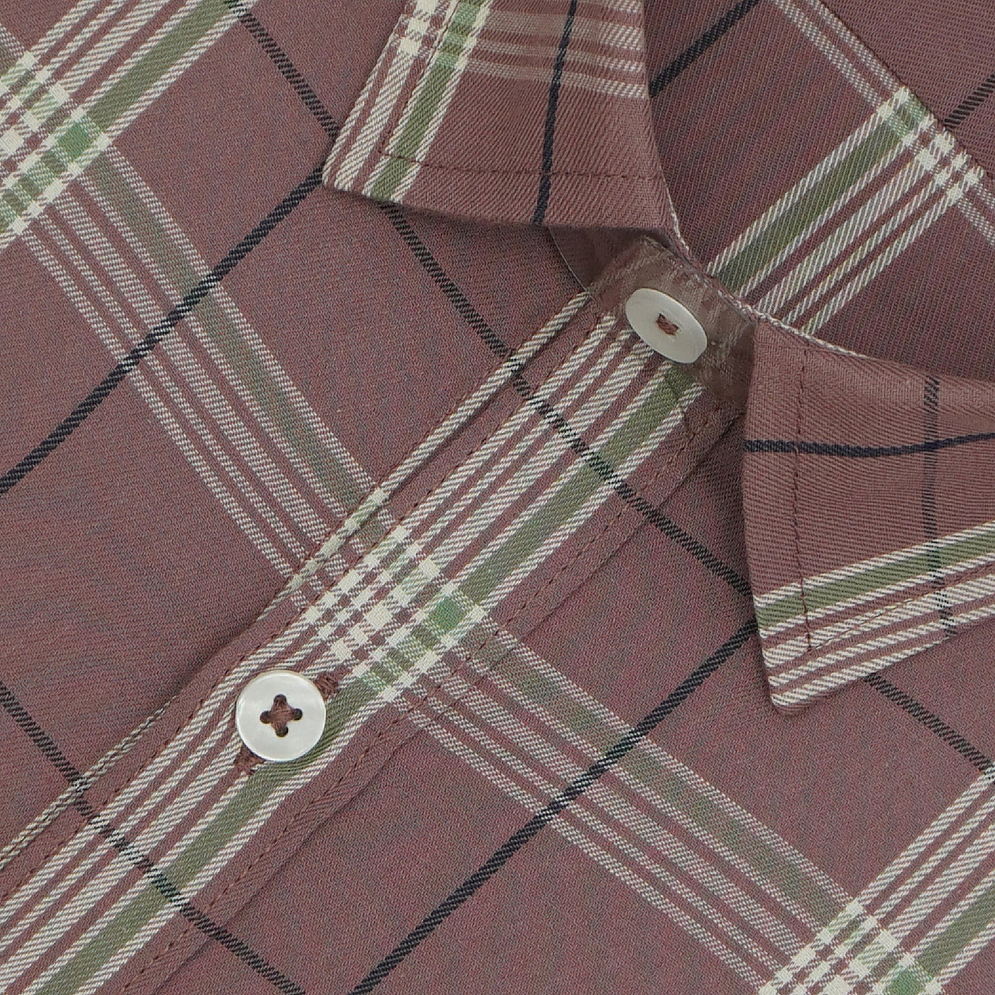 Men's 100% Cotton Checkered Half Sleeves Shirt (Multicolor)