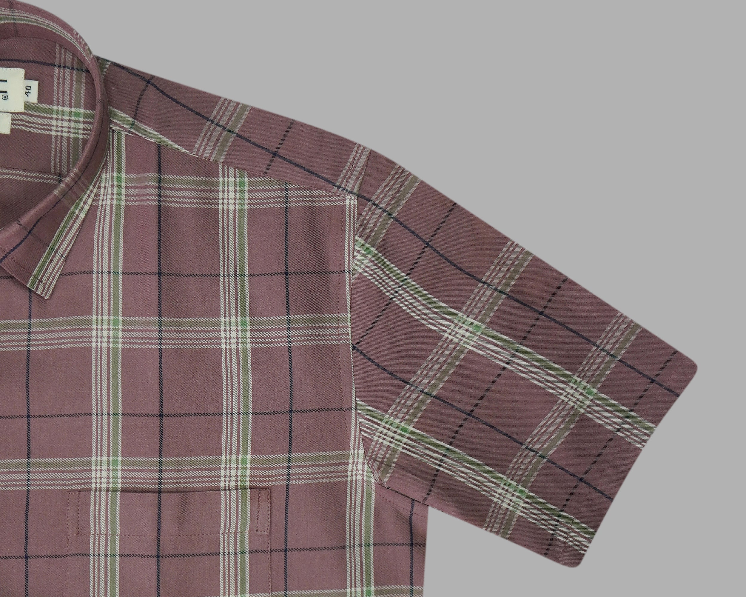 Men's 100% Cotton Checkered Half Sleeves Shirt (Multicolor)