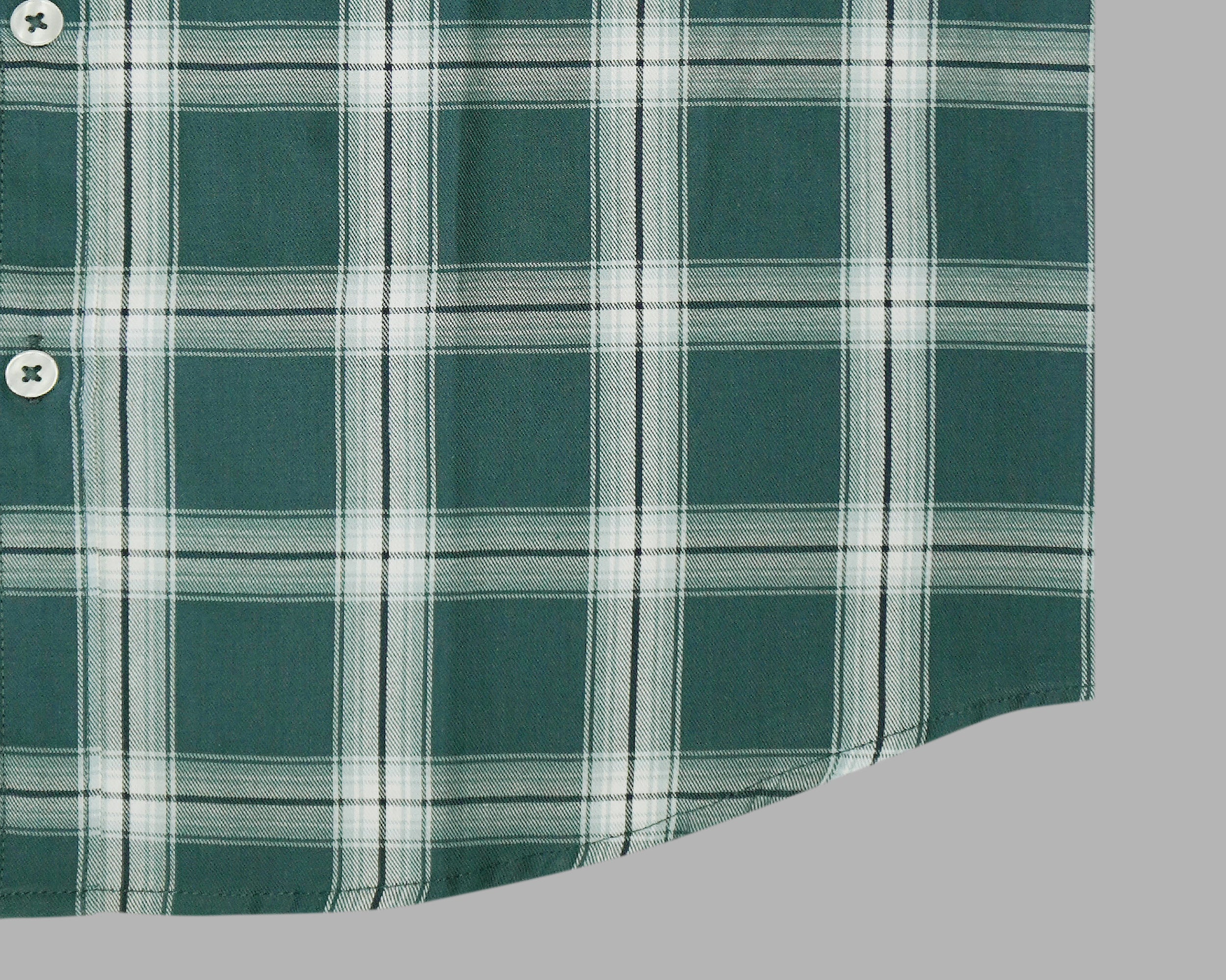 Men's 100% Cotton Checkered Half Sleeves Shirt (Green)