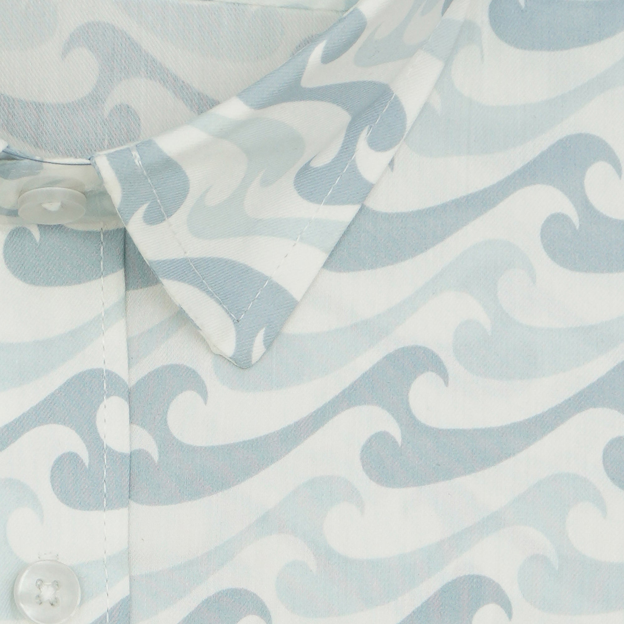Men's 100% Cotton Printed Half Sleeves Shirt (White)