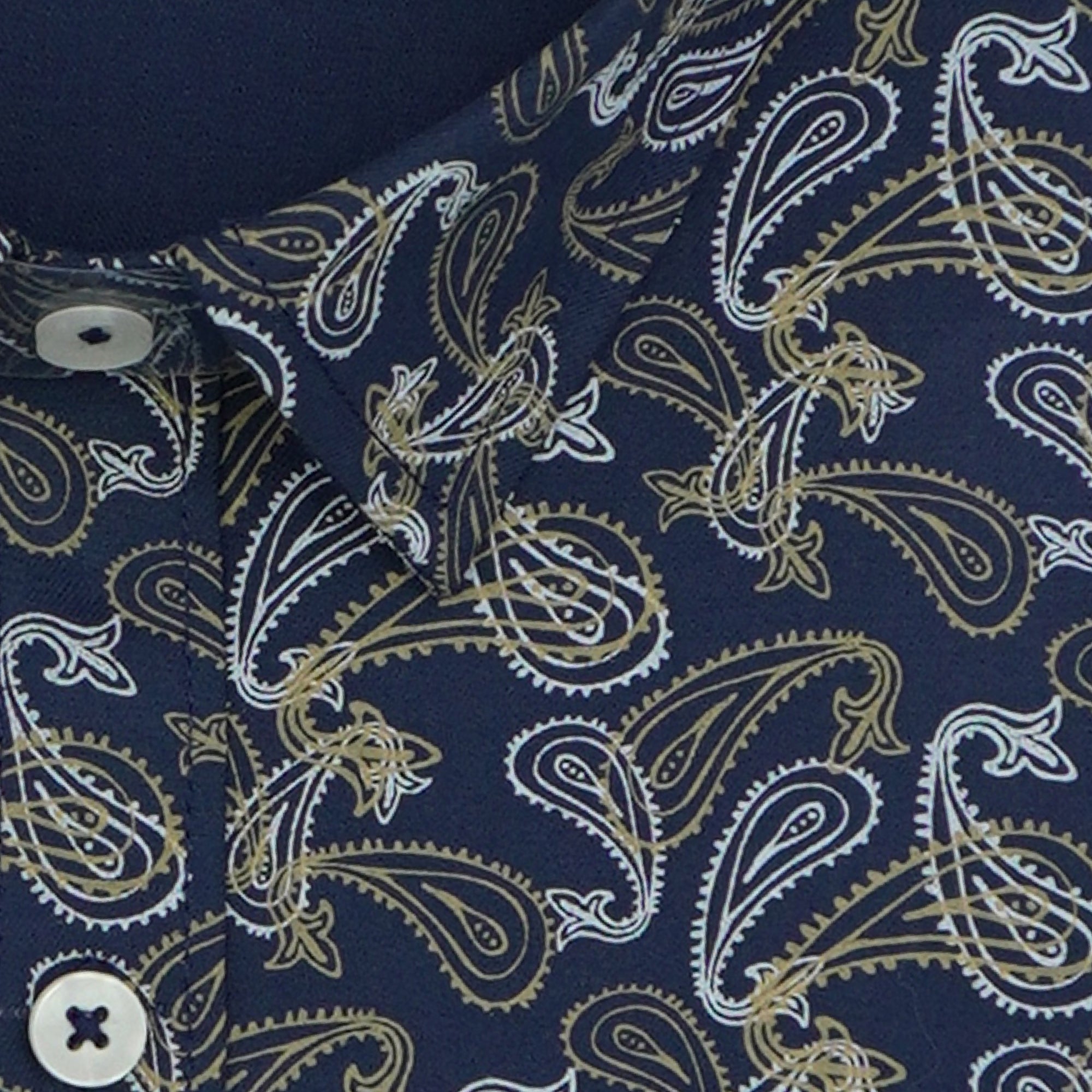 Men's 100% Cotton Printed Half Sleeves Shirt (Blue)