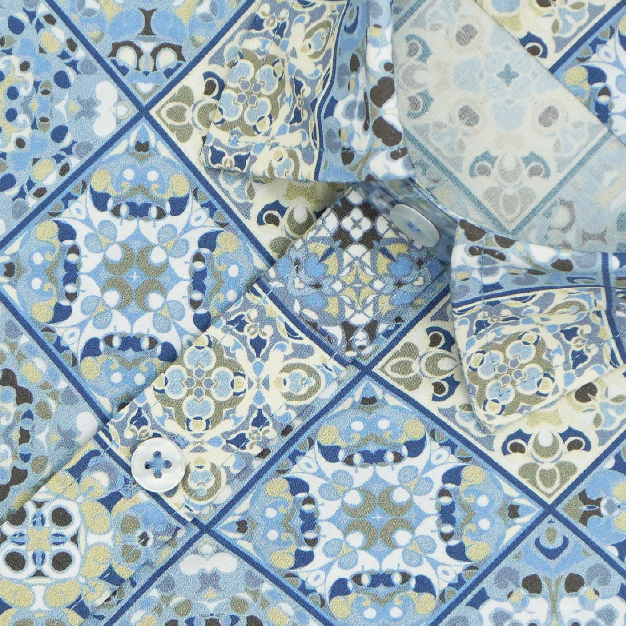 Men's 100% Cotton Printed Half Sleeves Shirt (Multicolor)