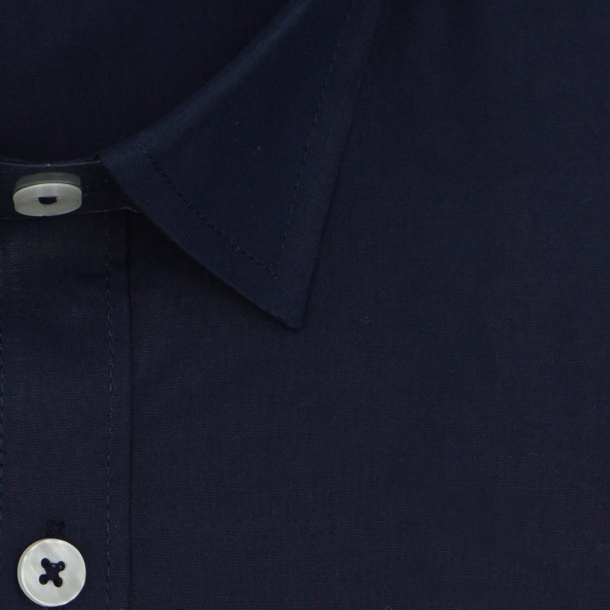 Men's 100% Cotton Plain Solid Half Sleeves Shirt (Navy)