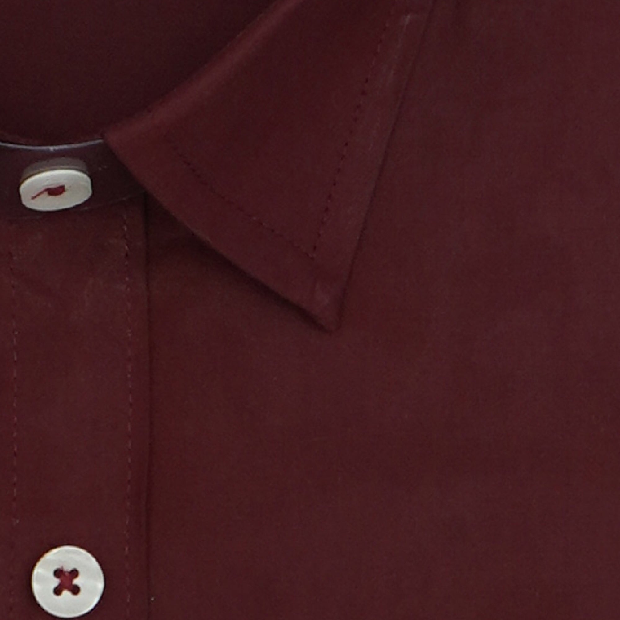 Men's 100% Cotton Plain Solid Half Sleeves Shirt (Maroon)