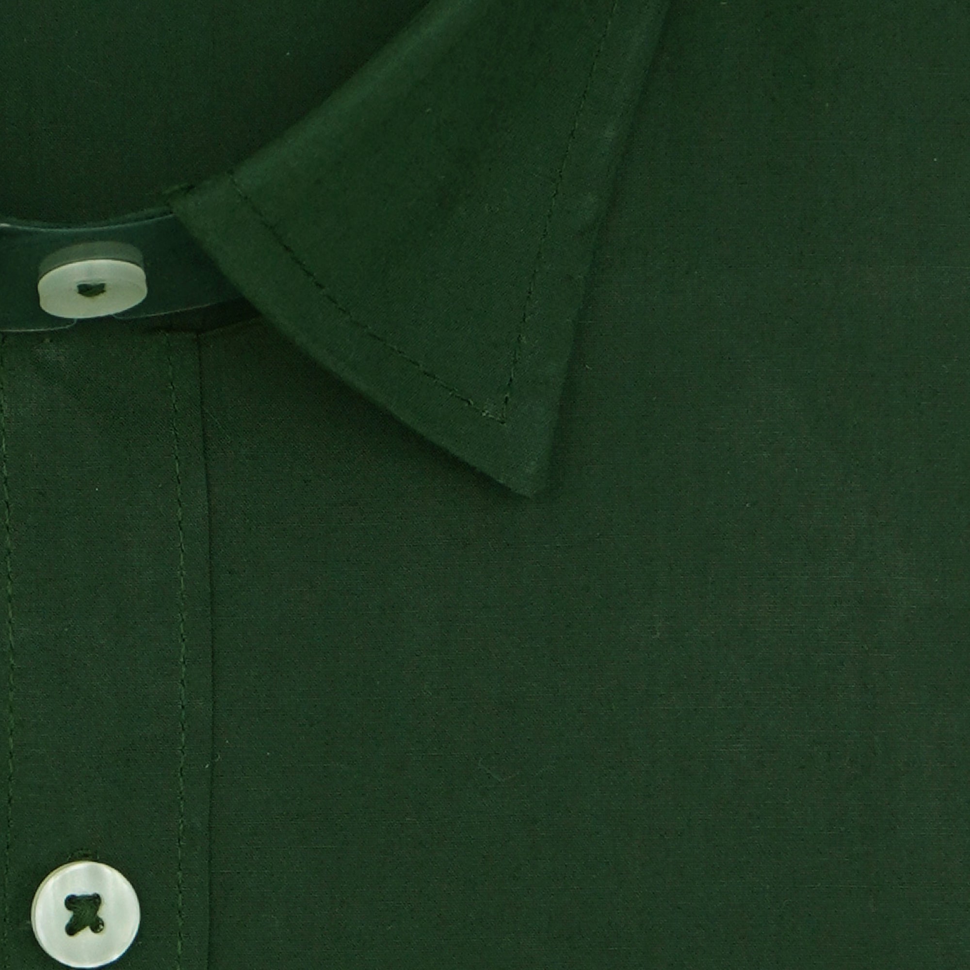 Men's 100% Cotton Plain Solid Half Sleeves Shirt (Bottle Green)