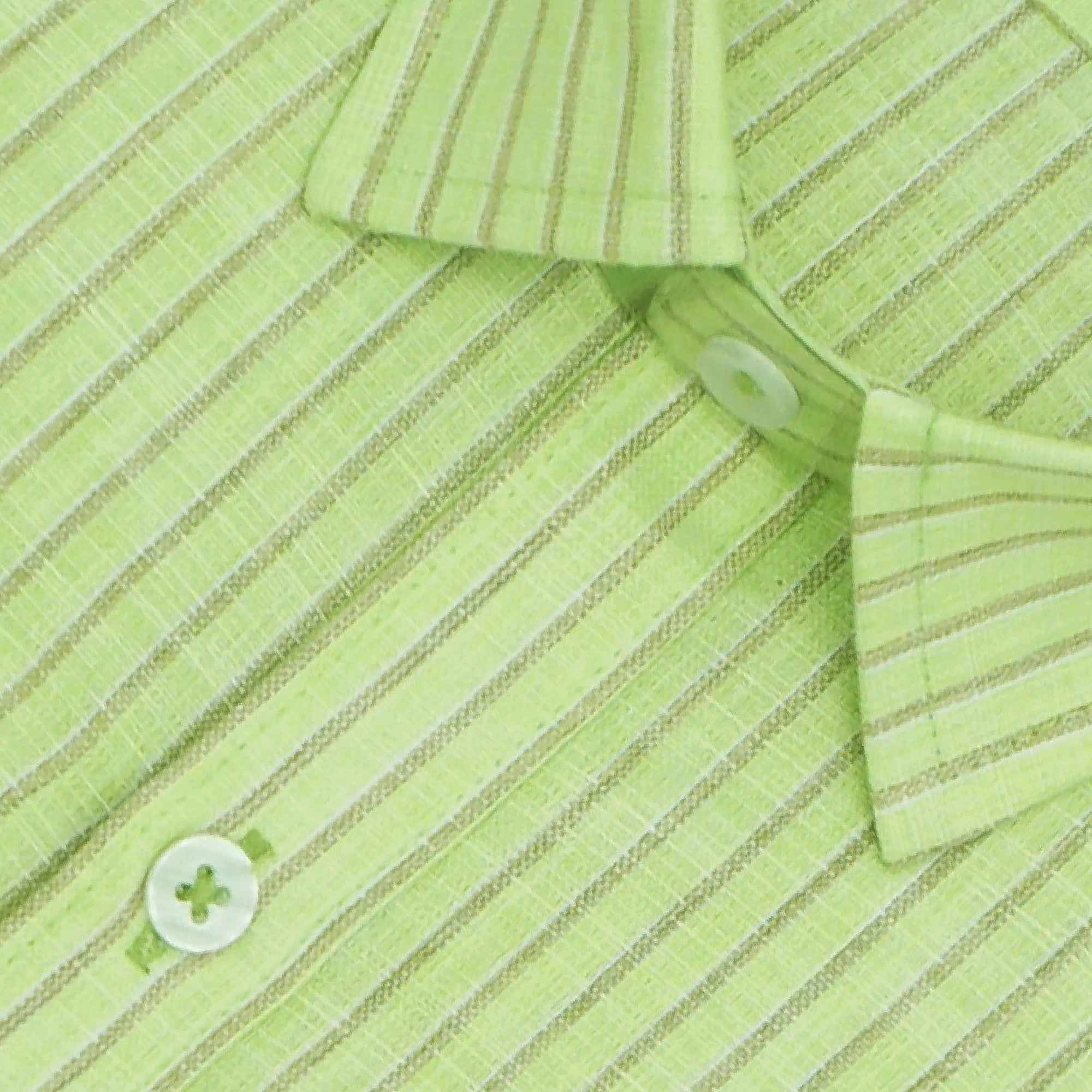 Men's 100% Cotton Striped Half Sleeves Shirt (Sea Green)